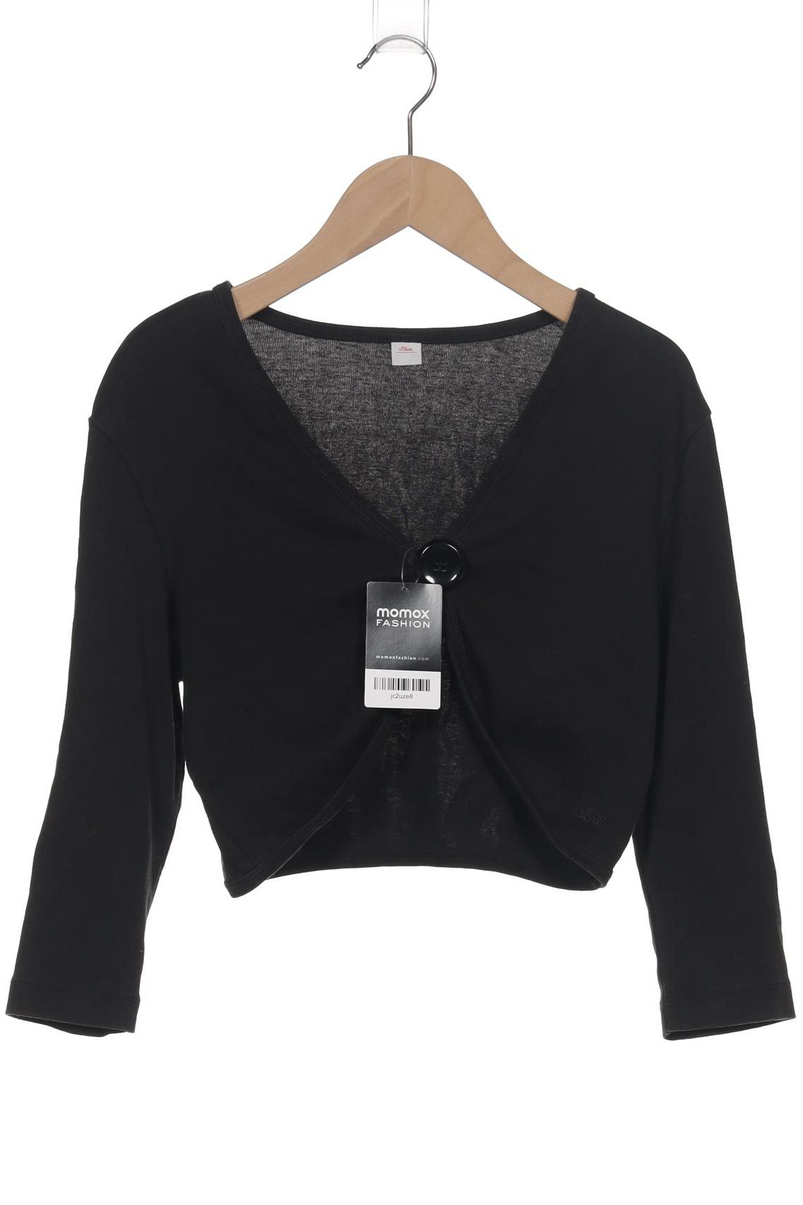 

s.Oliver Damen Strickjacke, schwarz, Gr. 38