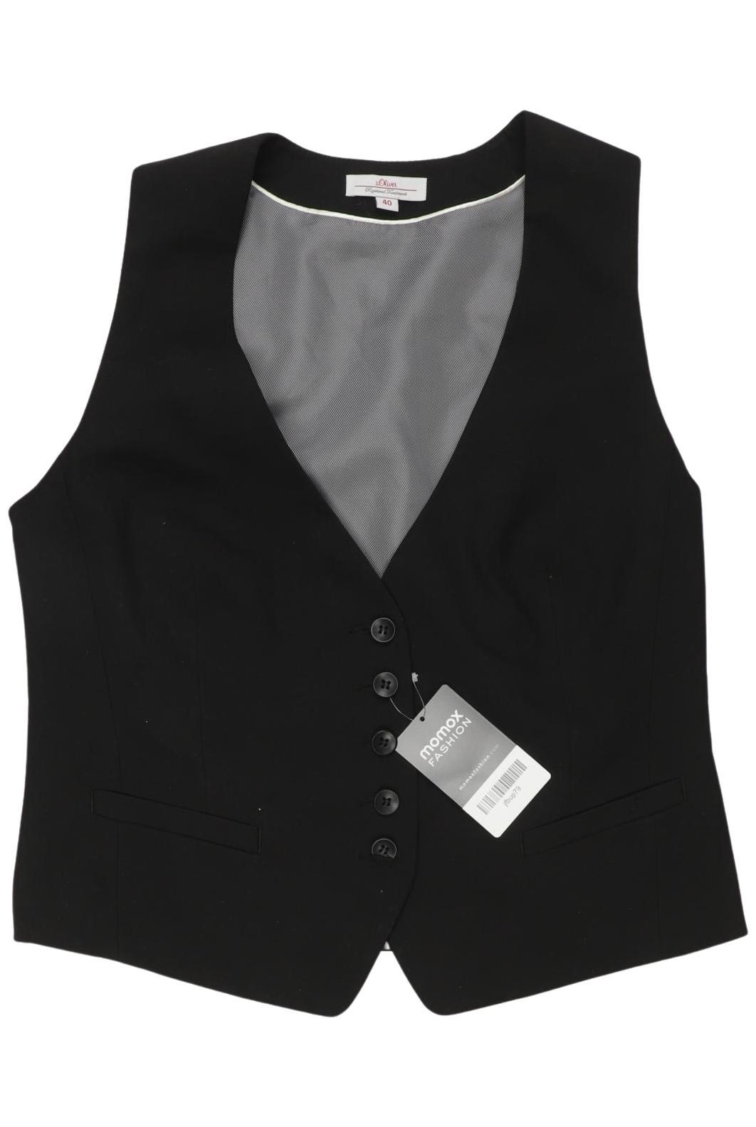 

s.Oliver Damen Weste, schwarz, Gr. 40