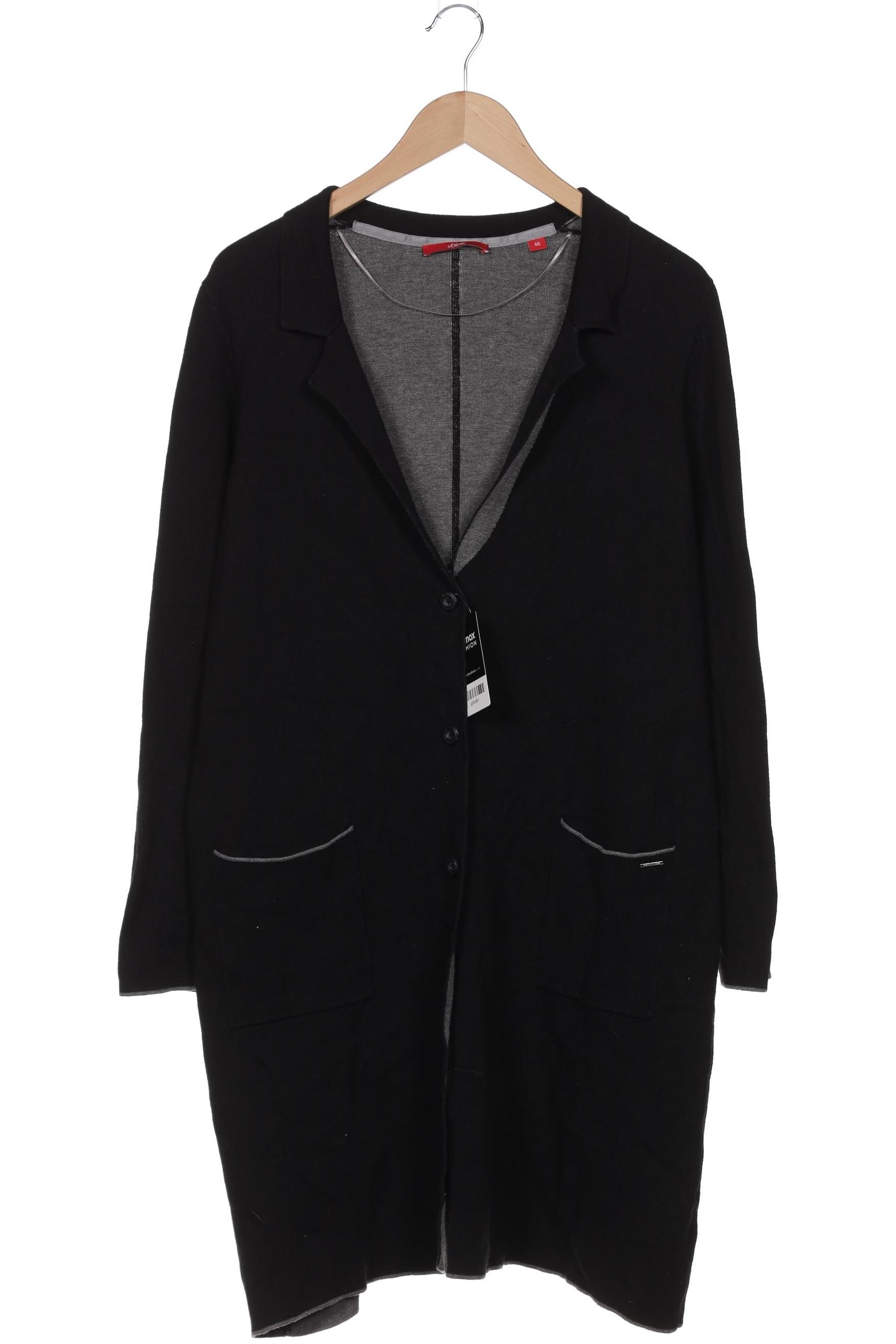 

s.Oliver Damen Strickjacke, schwarz, Gr. 46