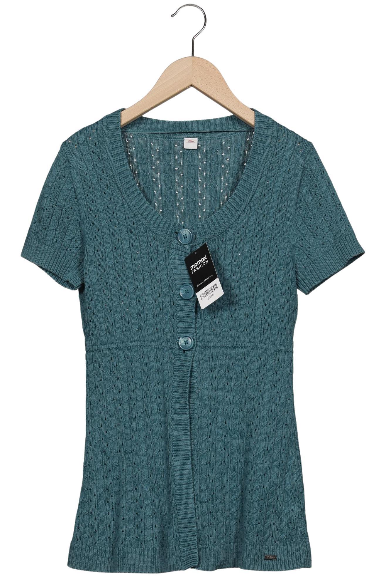 

s.Oliver Damen Strickjacke, türkis, Gr. 36