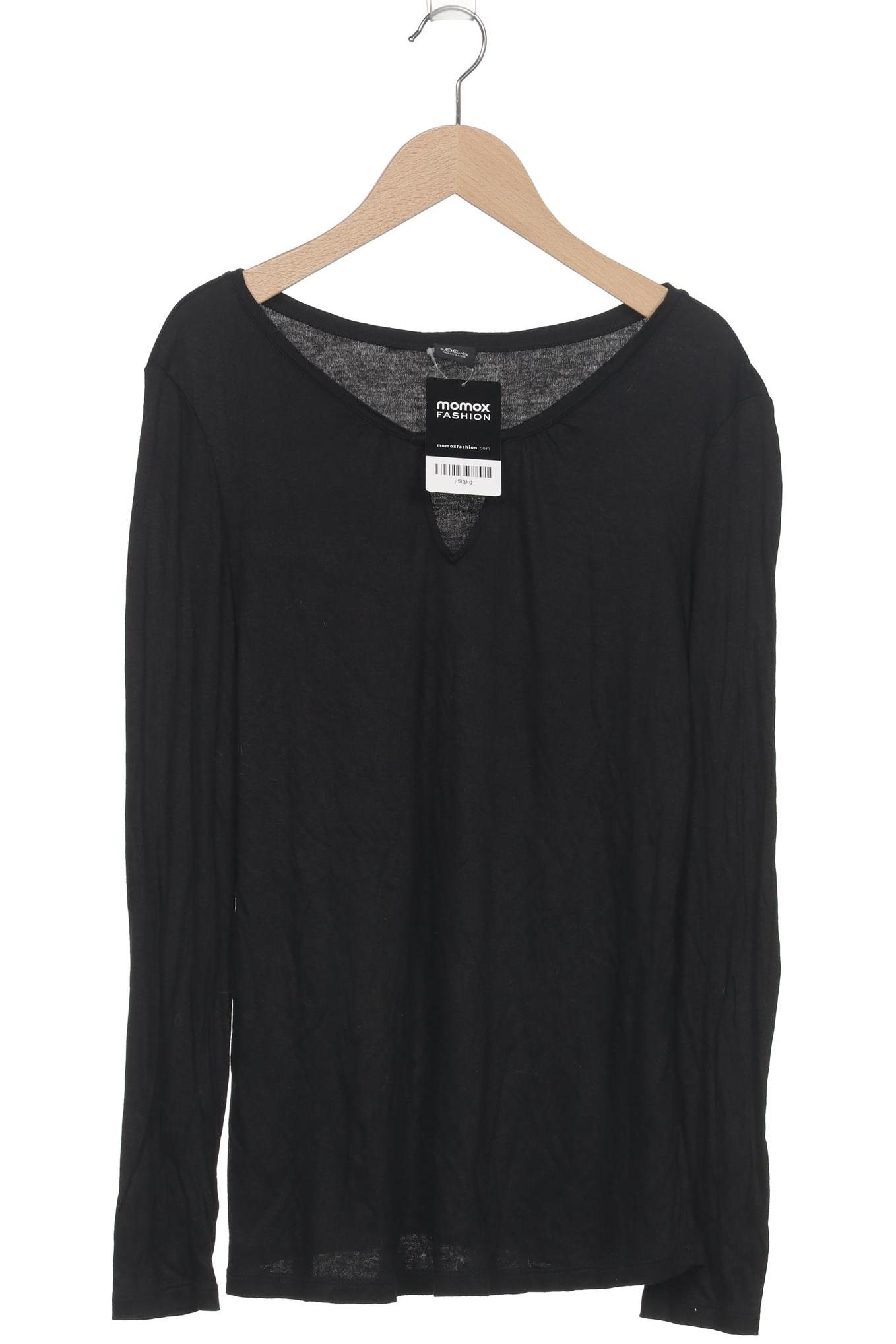 

s.Oliver Damen Langarmshirt, schwarz, Gr. 40