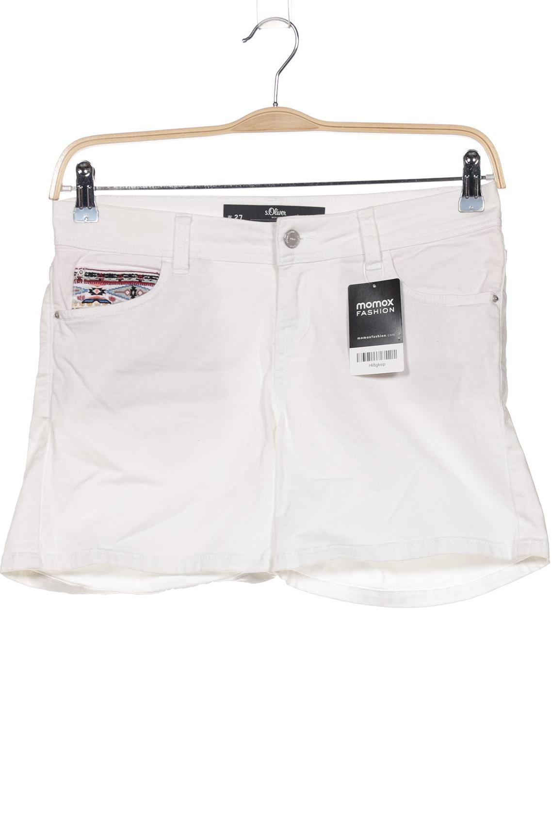 

s.Oliver Damen Shorts, weiß, Gr. 27