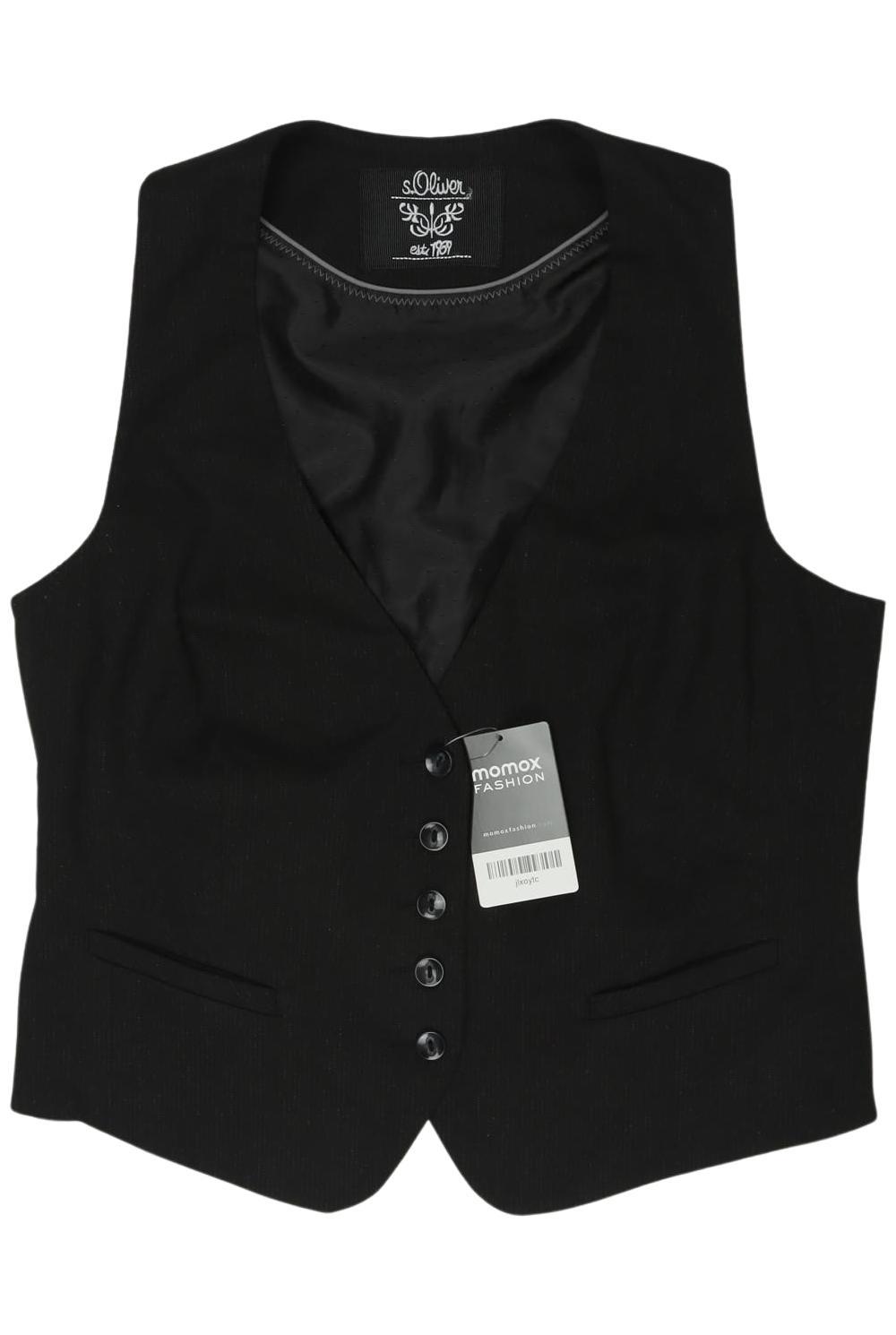 

s.Oliver Damen Weste, schwarz, Gr. 40