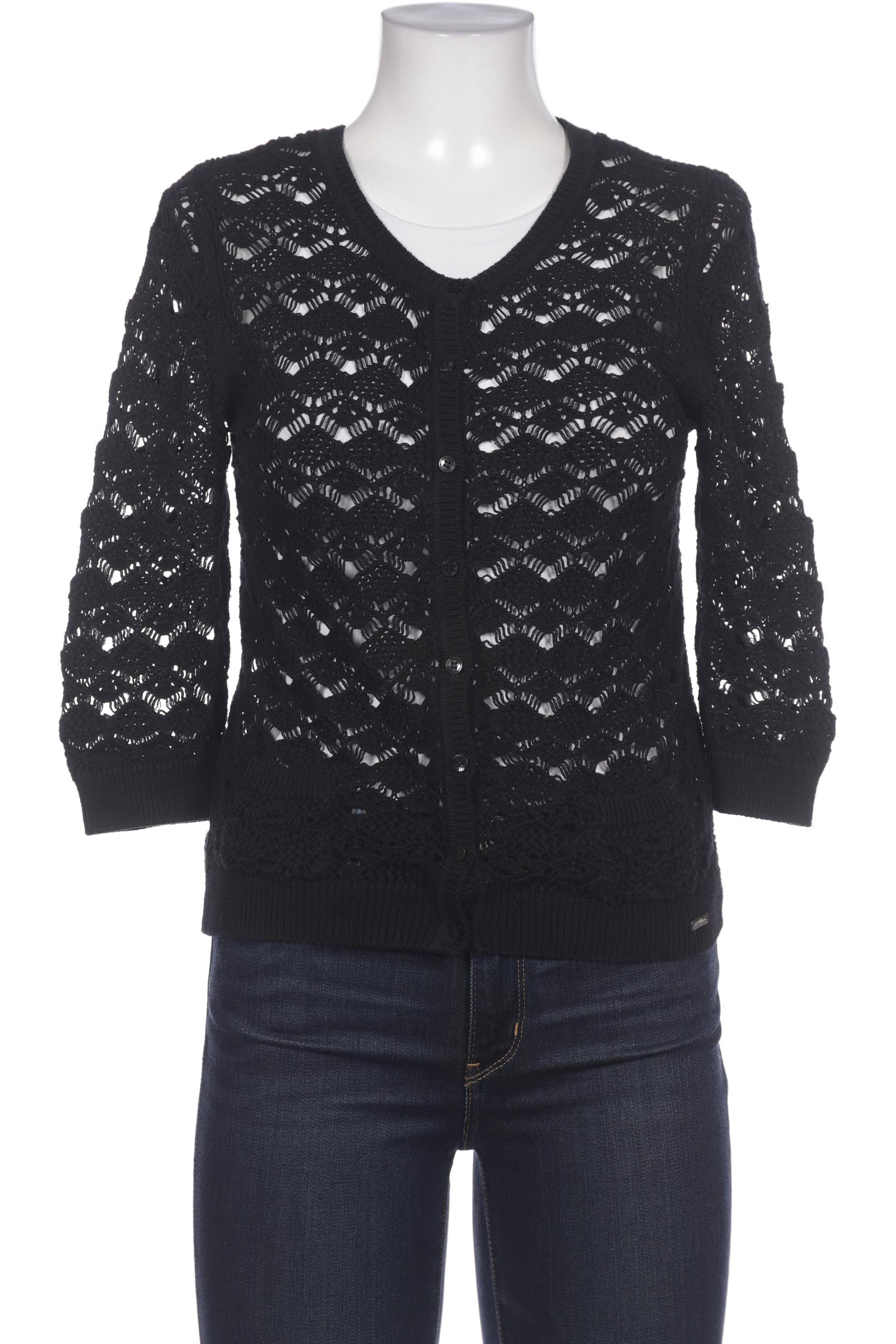 

s.Oliver Damen Strickjacke, schwarz, Gr. 36
