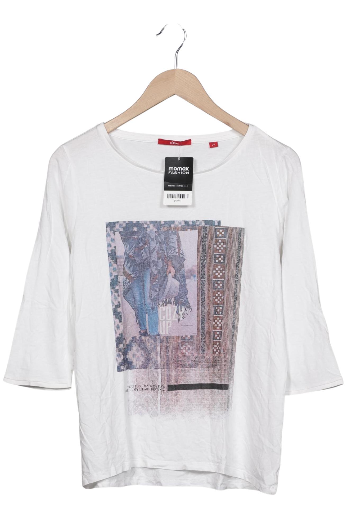 

s.Oliver Damen Langarmshirt, weiß, Gr. 38