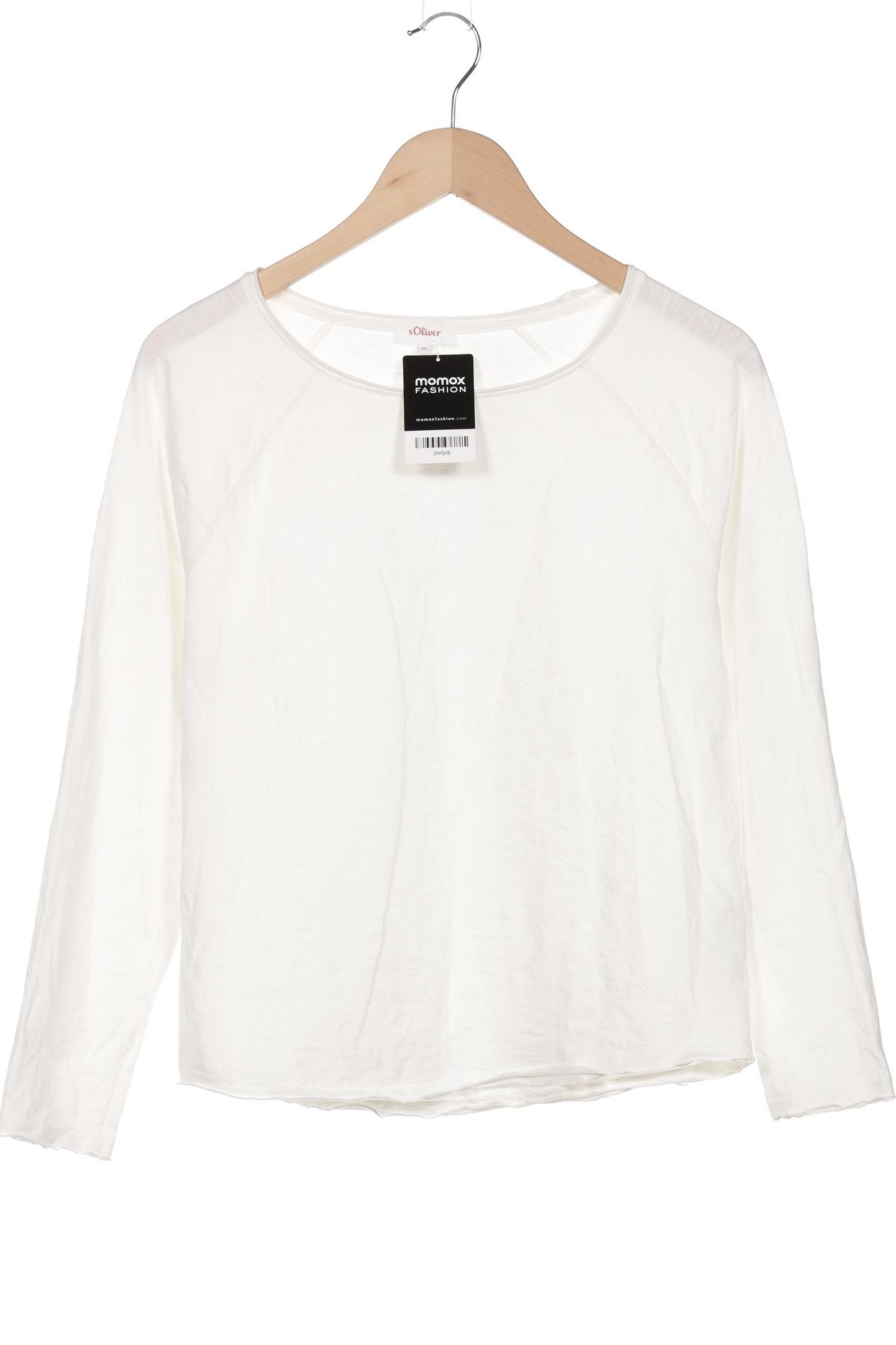 

s.Oliver Damen Langarmshirt, weiß, Gr. 40