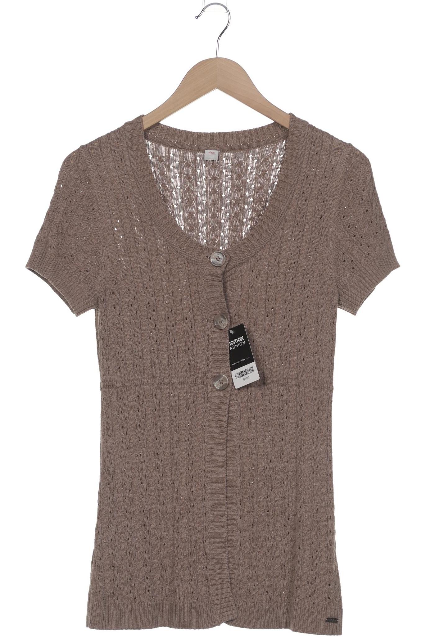 

s.Oliver Damen Strickjacke, beige, Gr. 38