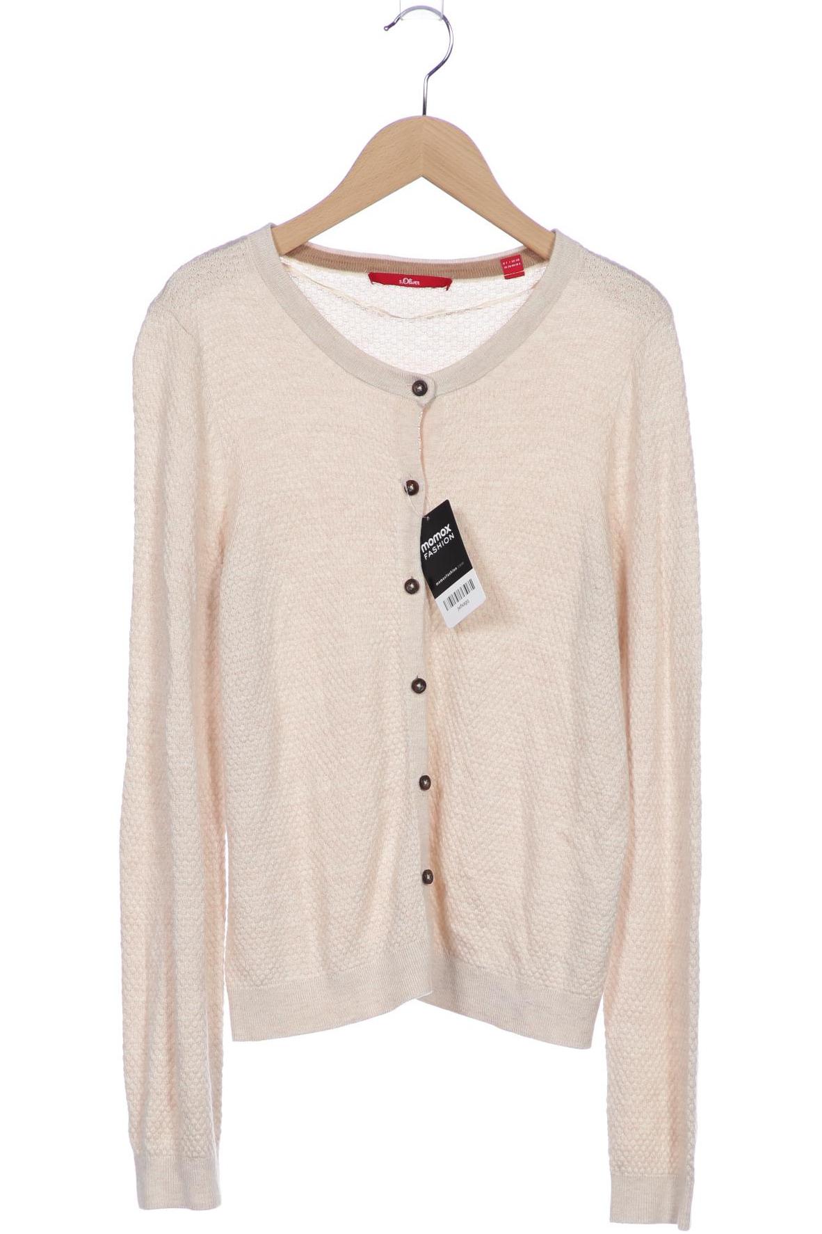 

s.Oliver Damen Strickjacke, beige, Gr. 36