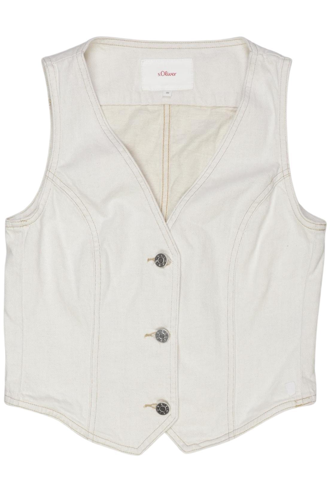 

s.Oliver Damen Weste, cremeweiß, Gr. 32