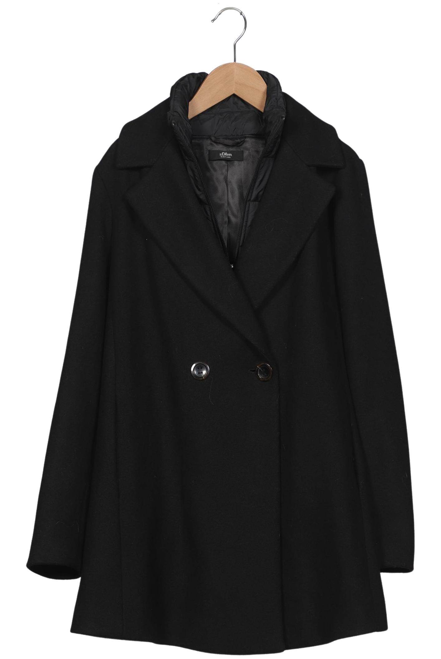 

s.Oliver Damen Mantel, schwarz, Gr. 36
