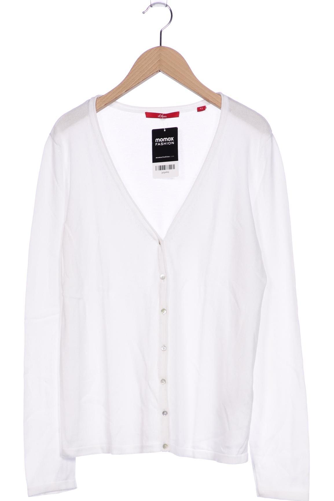 

s.Oliver Damen Strickjacke, weiß, Gr. 42