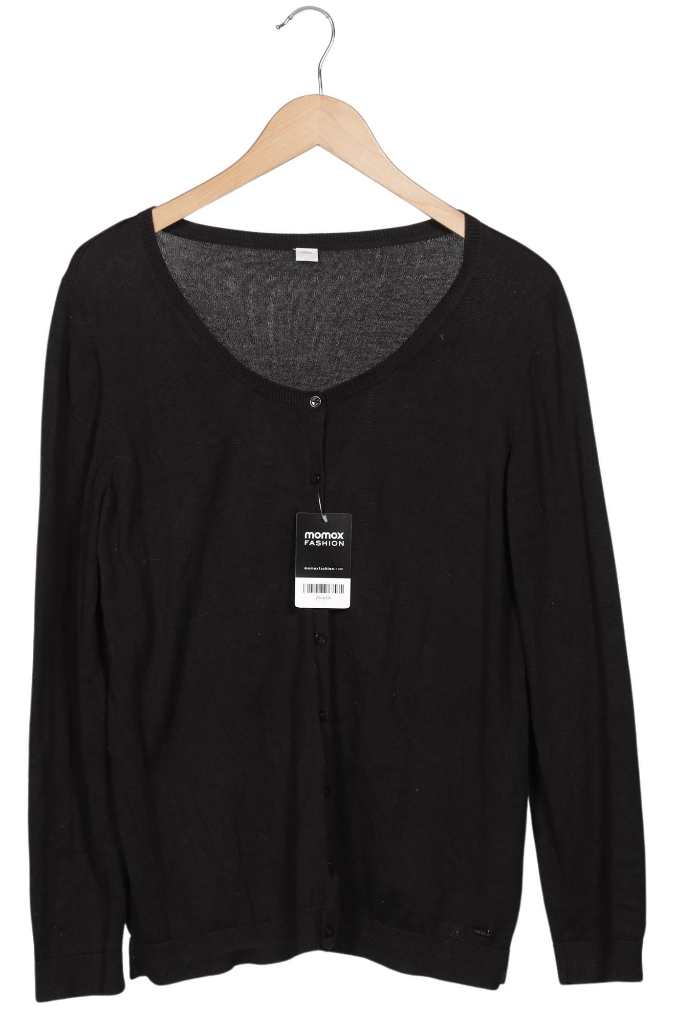 

s.Oliver Damen Strickjacke, schwarz, Gr. 46