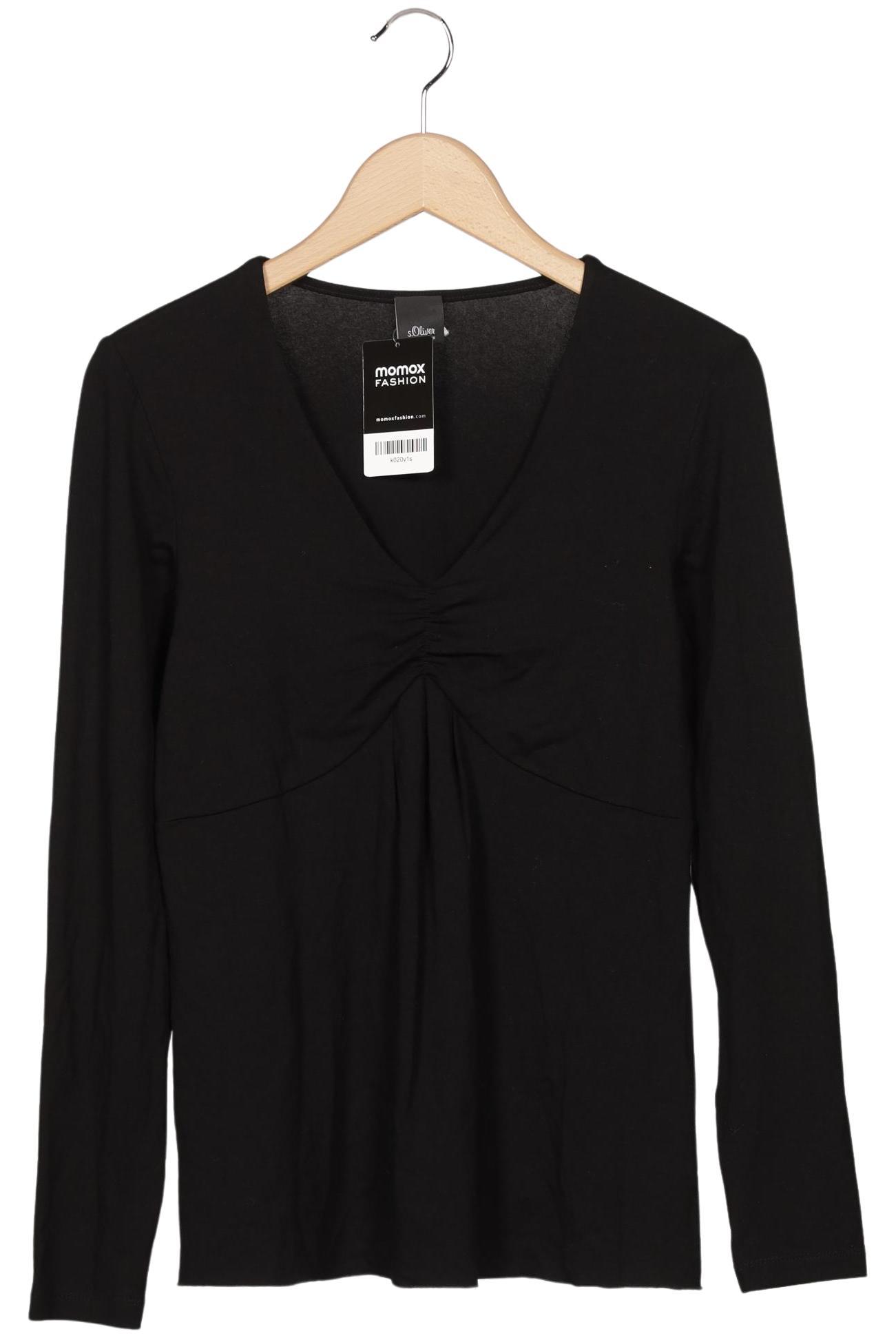 

s.Oliver Damen Langarmshirt, schwarz, Gr. 36