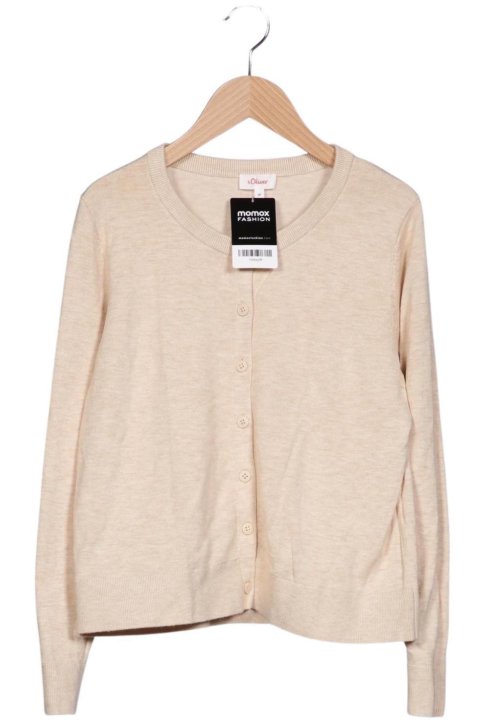 

s.Oliver Damen Strickjacke, beige, Gr. 36