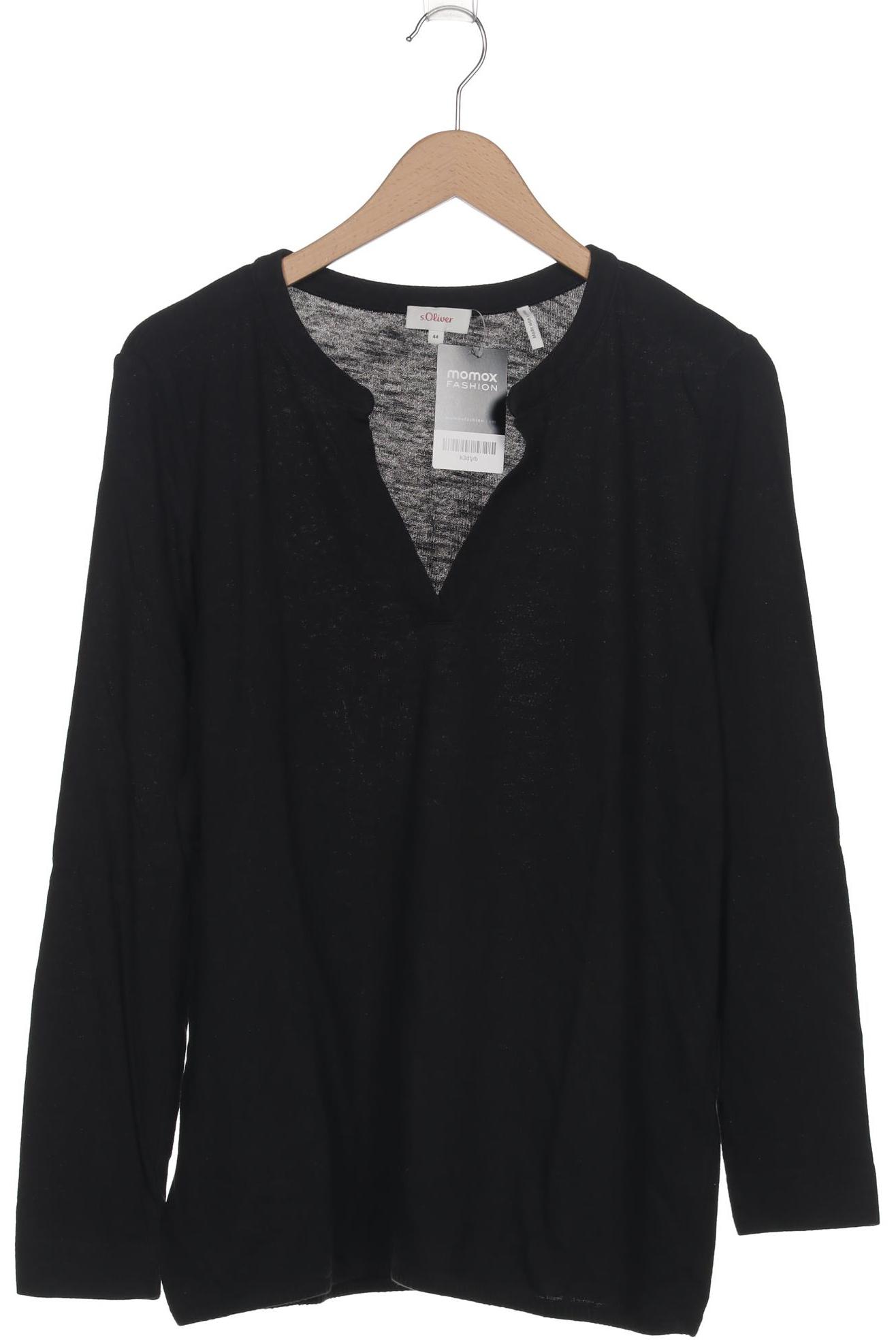 

s.Oliver Damen Langarmshirt, schwarz, Gr. 44