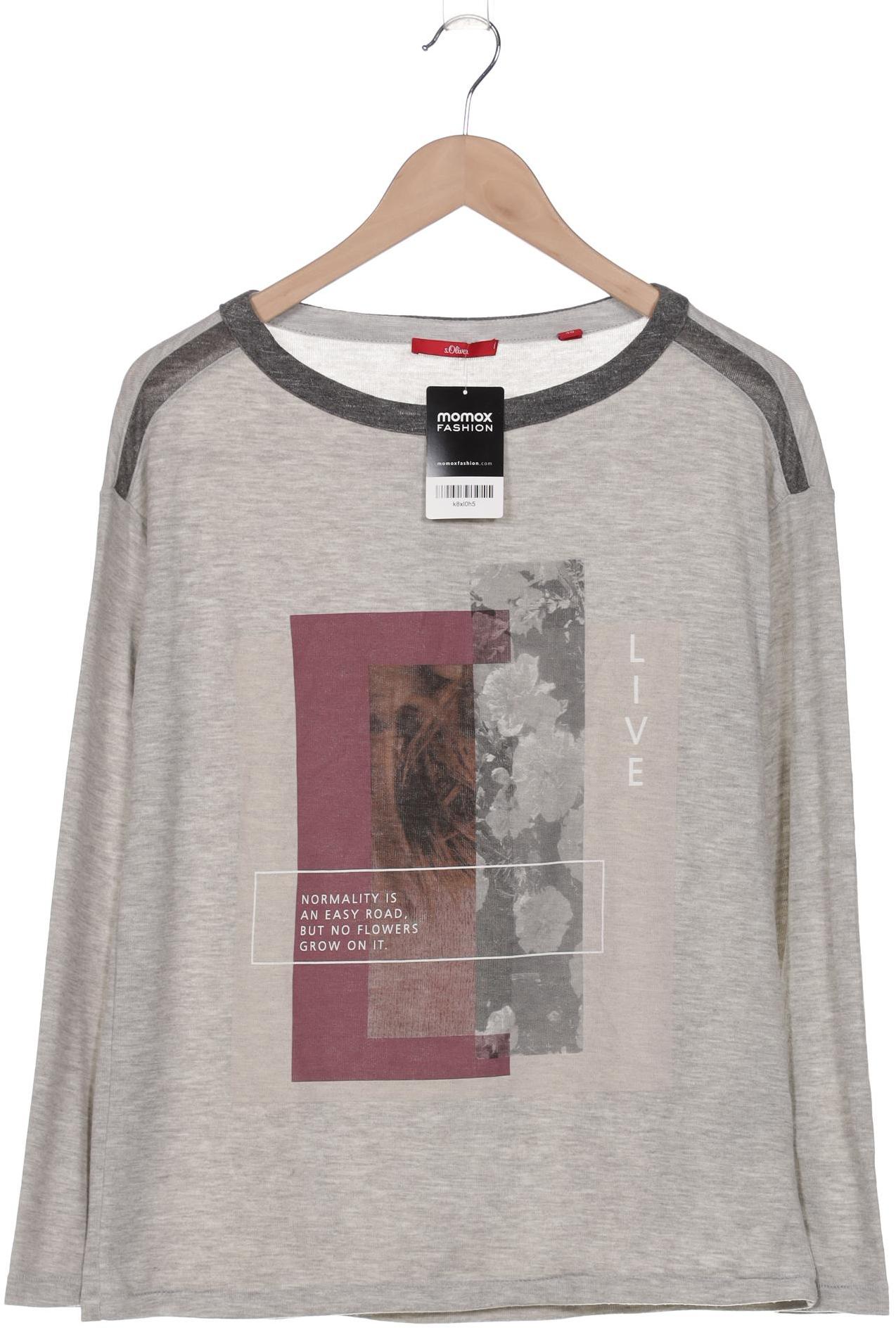 

s.Oliver Damen Langarmshirt, grau, Gr. 40
