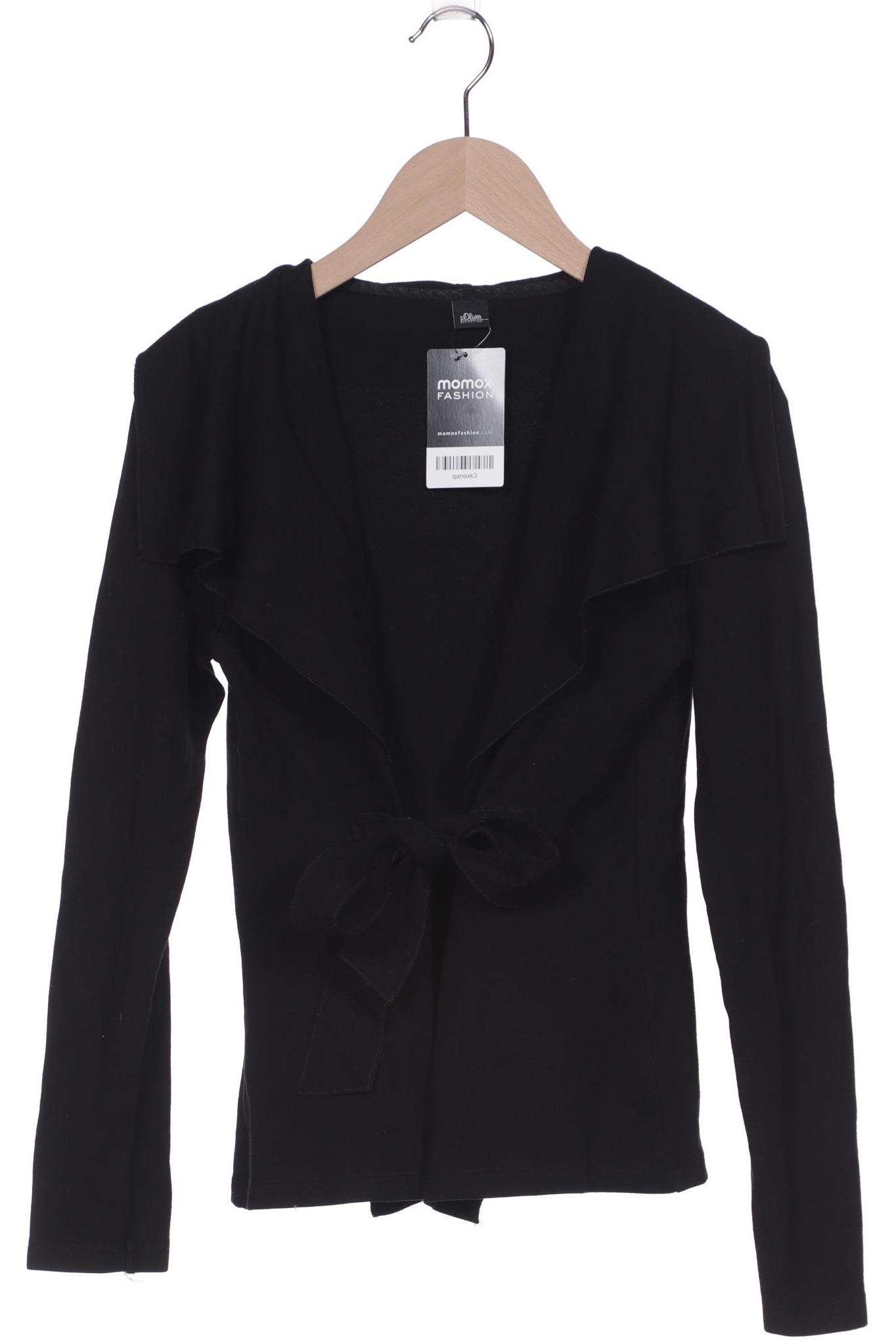 

s.Oliver Damen Strickjacke, schwarz, Gr. 34