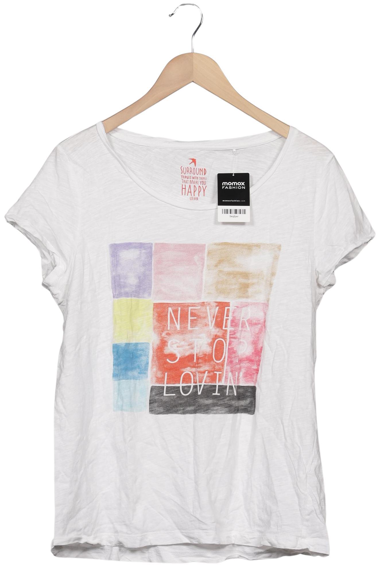 

s.Oliver Damen T-Shirt, weiß, Gr. 16