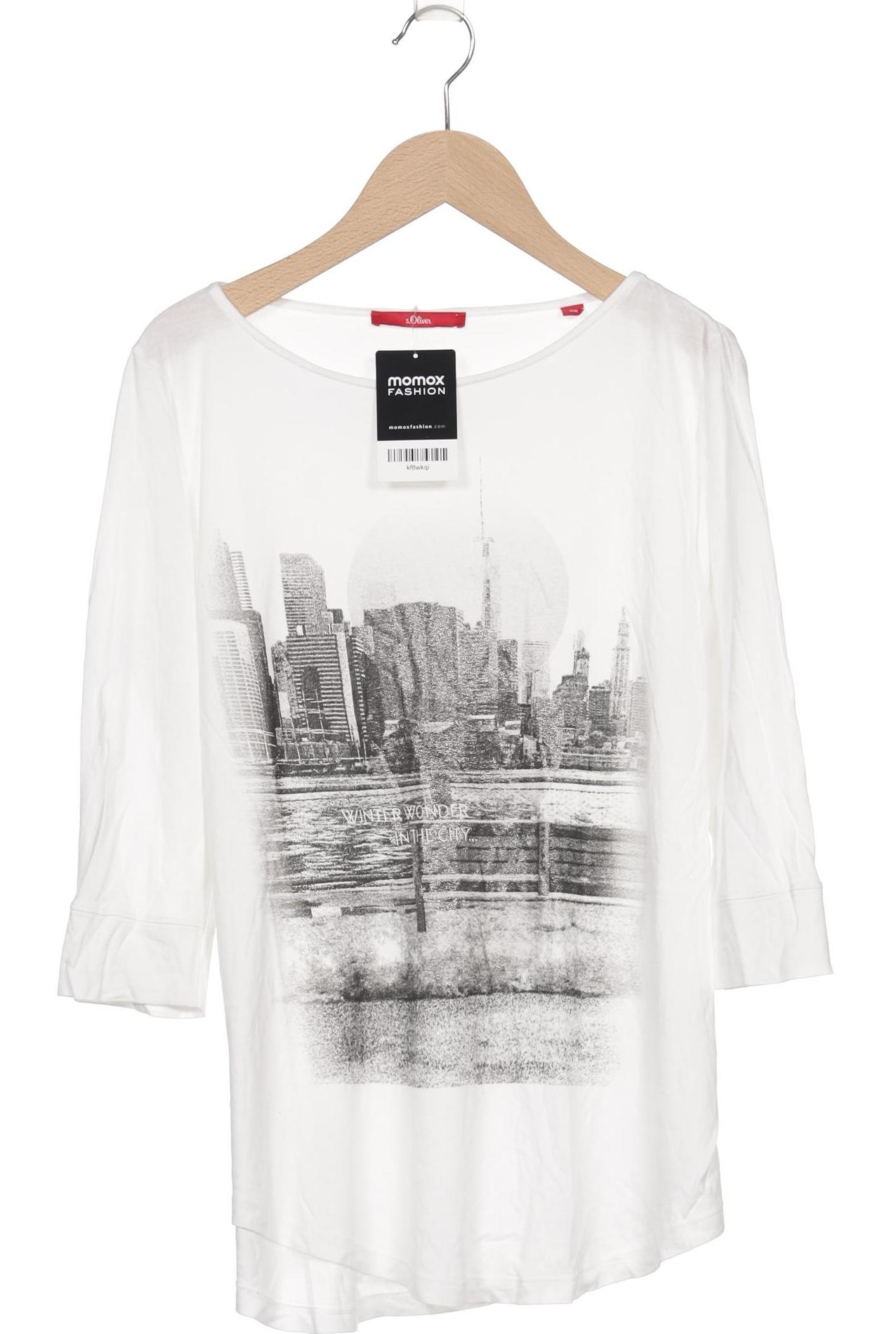 

s.Oliver Damen Langarmshirt, weiß, Gr. 38