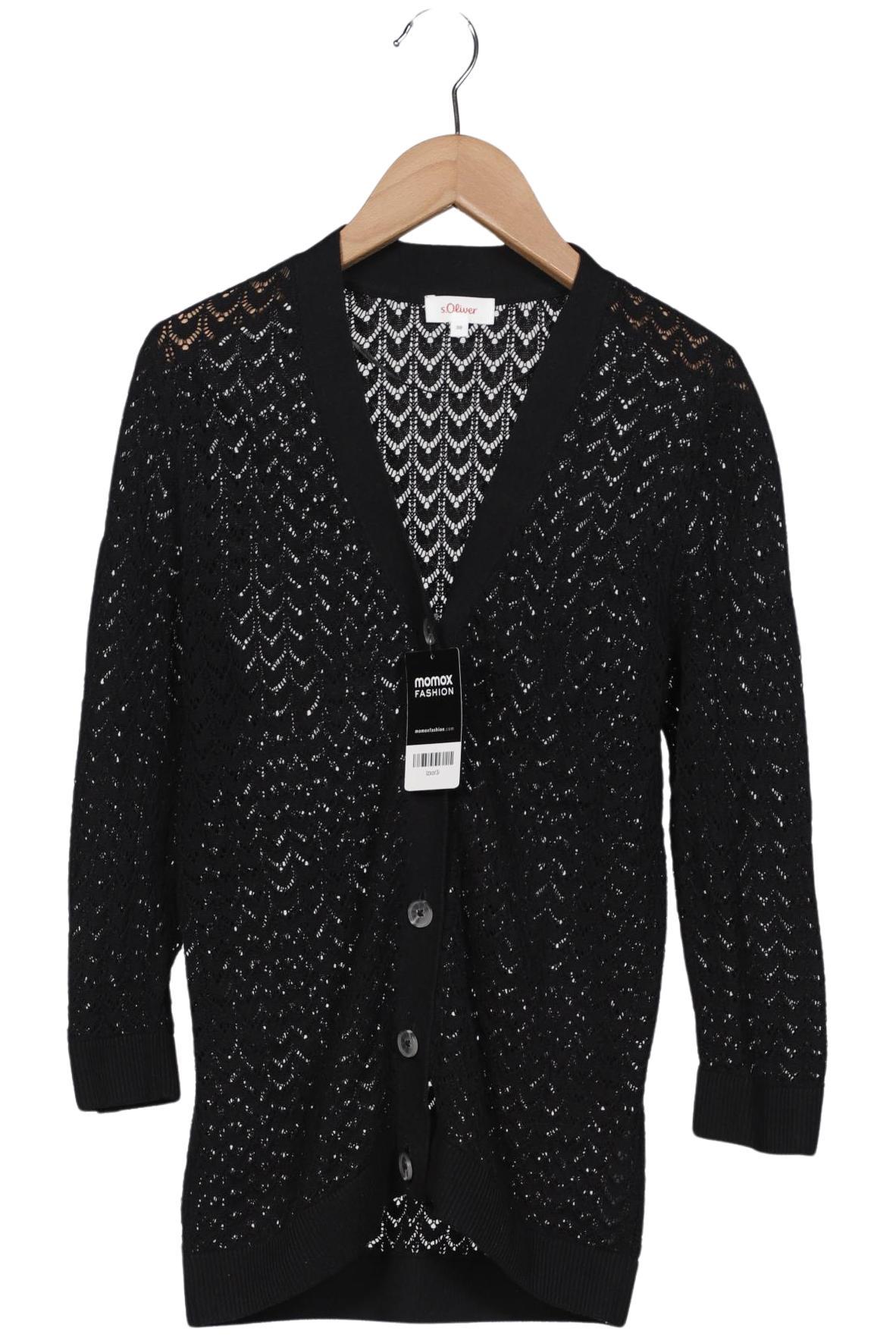 

s.Oliver Damen Strickjacke, schwarz, Gr. 38