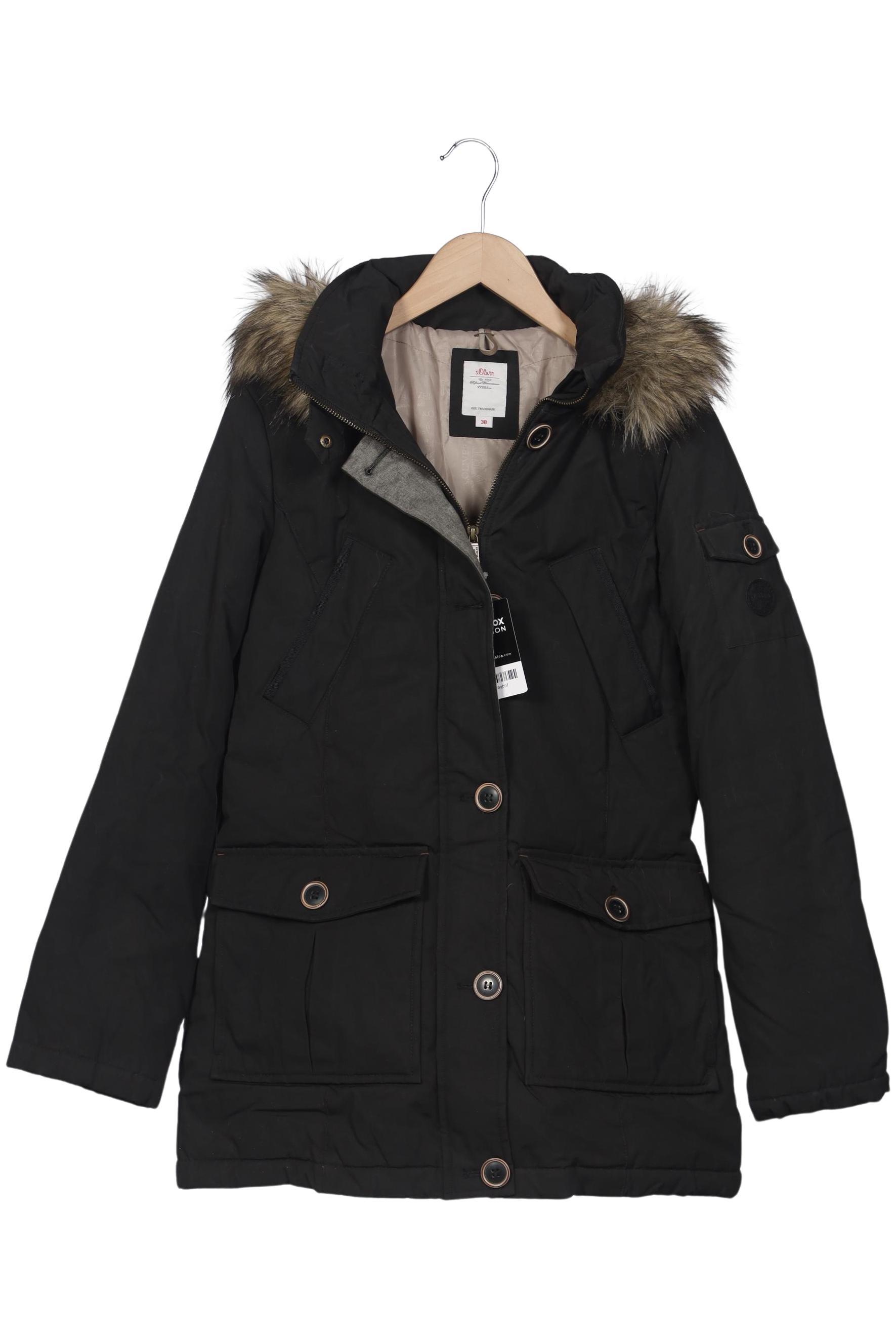 

s.Oliver Damen Mantel, schwarz, Gr. 38