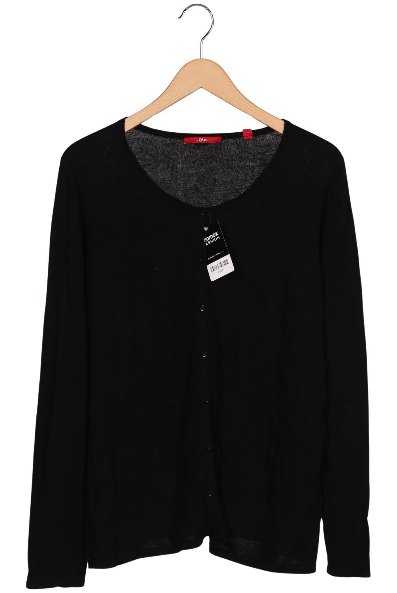 

s.Oliver Damen Strickjacke, schwarz, Gr. 46