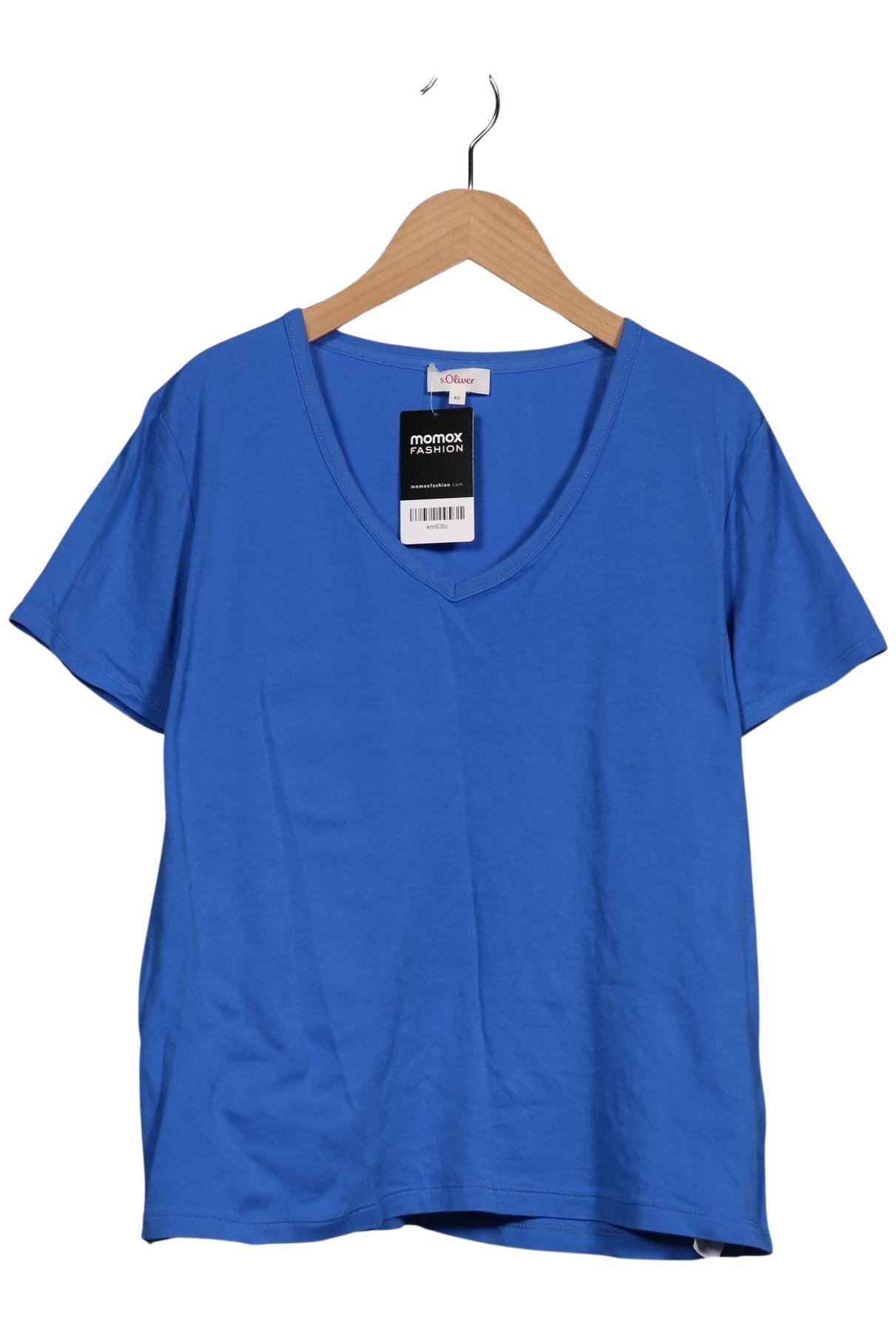 

s.Oliver Damen T-Shirt, blau, Gr. 40