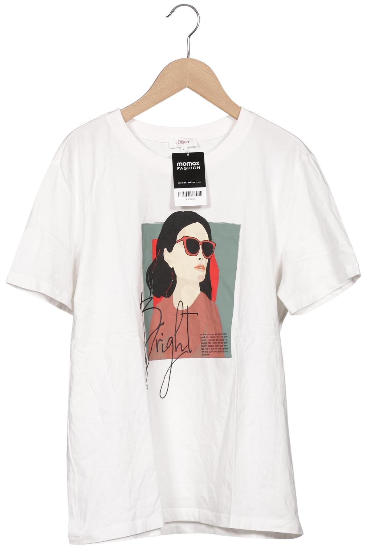 

s.Oliver Damen T-Shirt, weiß, Gr. 40