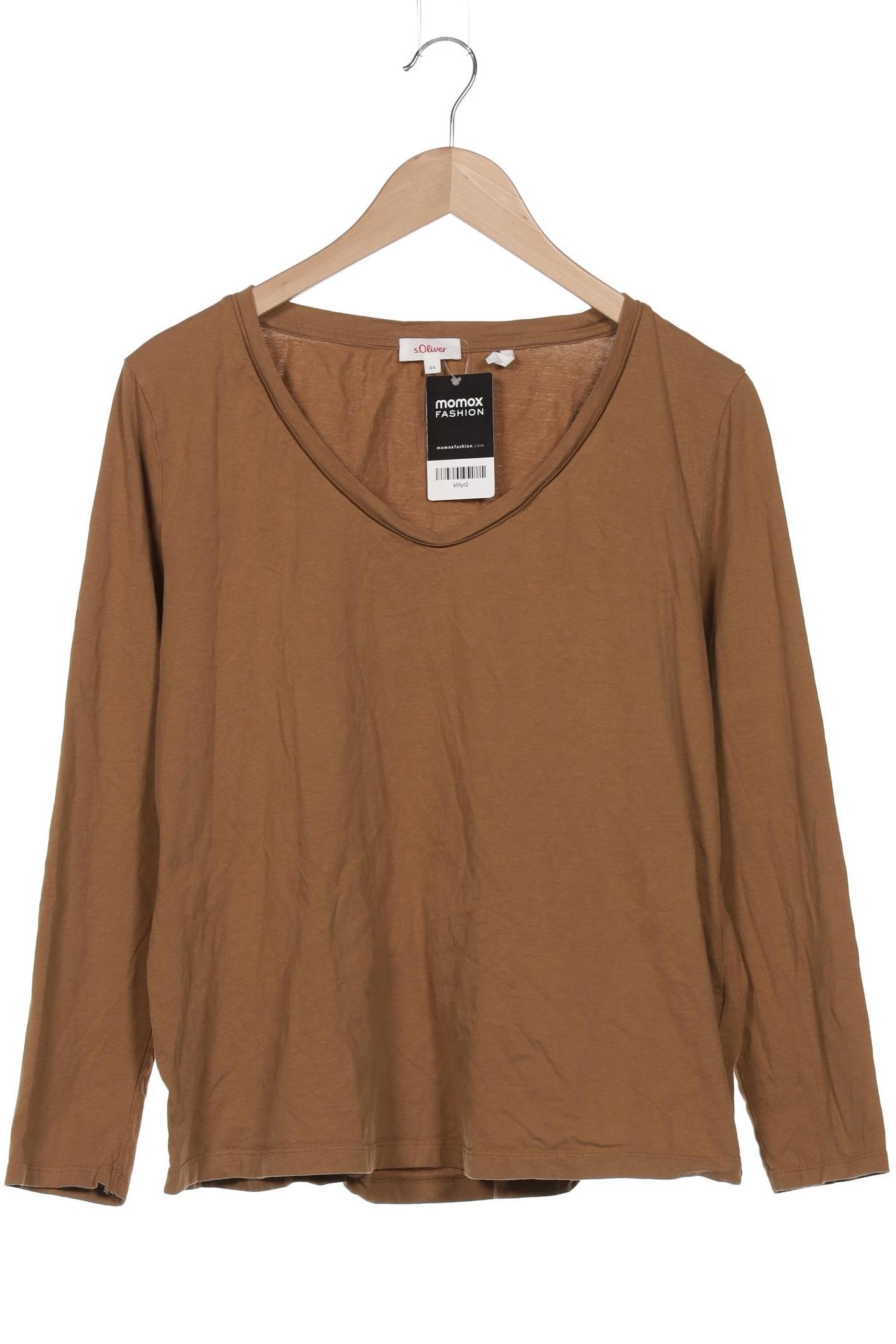 

s.Oliver Damen Langarmshirt, braun, Gr. 44