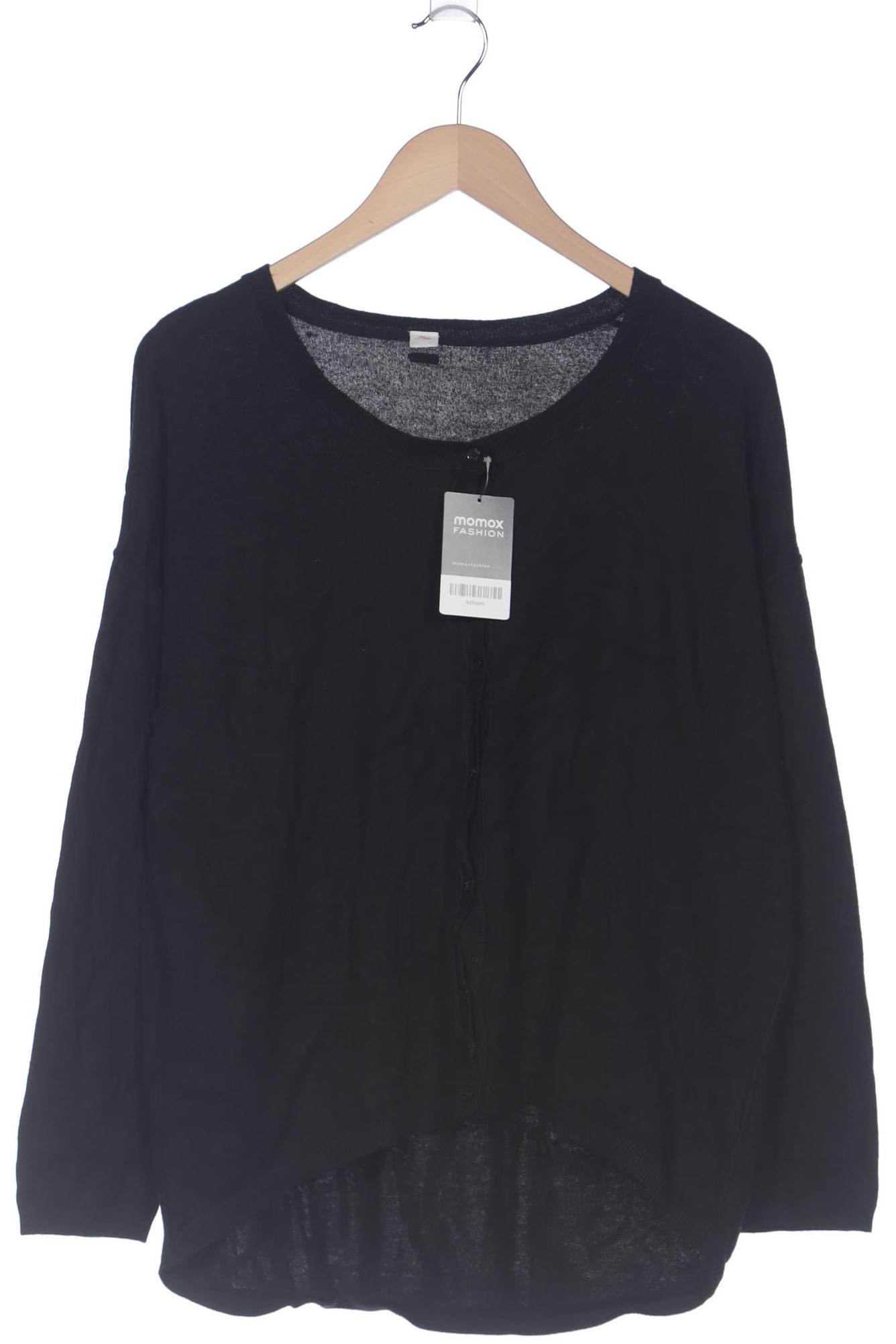 

s.Oliver Damen Strickjacke, schwarz, Gr. 40