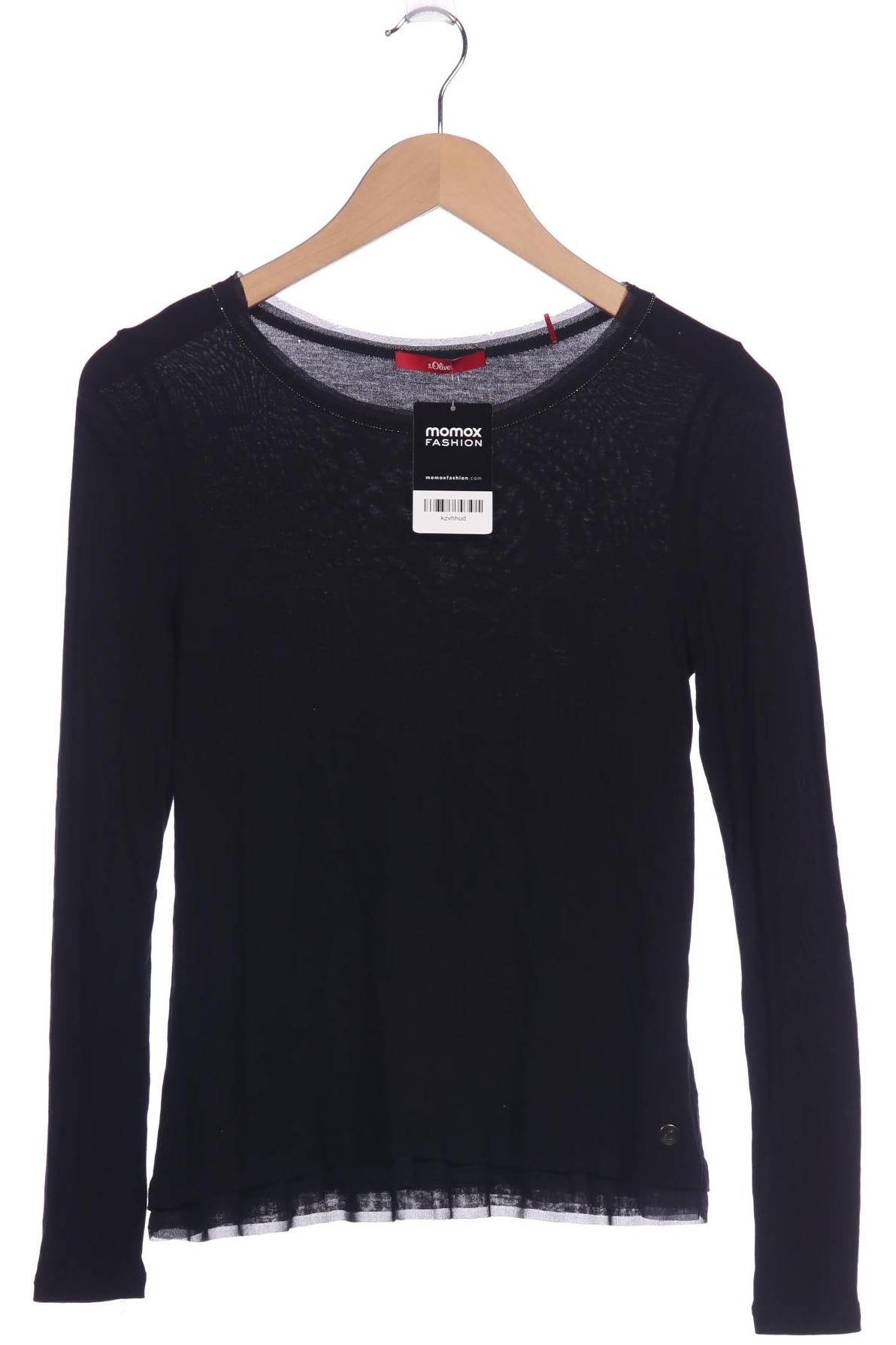 

s.Oliver Damen Langarmshirt, schwarz, Gr. 36