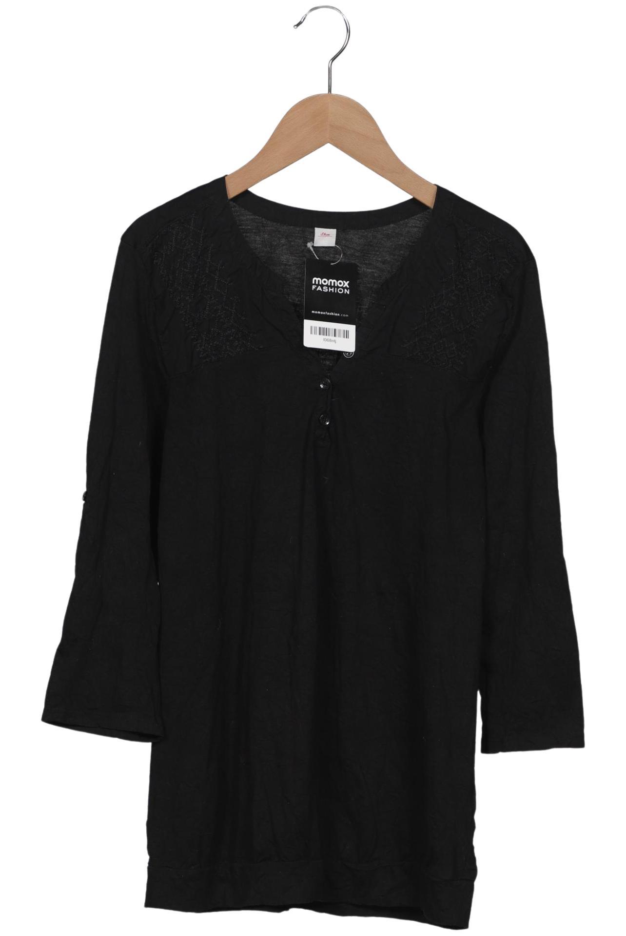 

s.Oliver Damen Langarmshirt, schwarz, Gr. 36