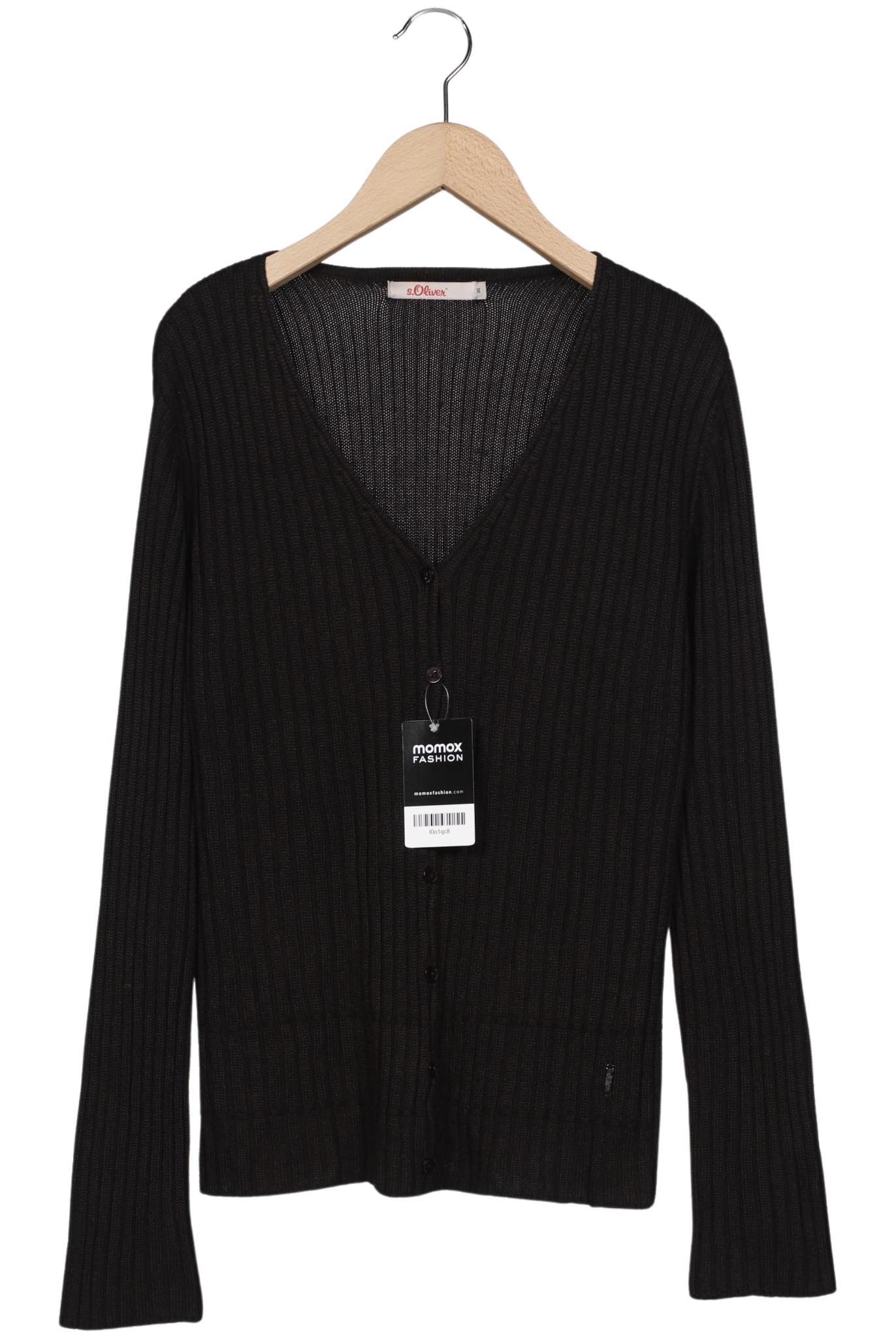 

s.Oliver Damen Strickjacke, schwarz, Gr. 36