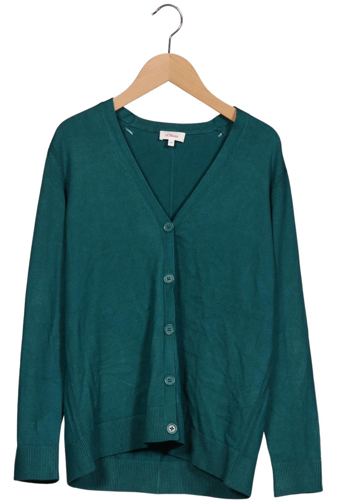 

s.Oliver Damen Strickjacke, türkis, Gr. 40