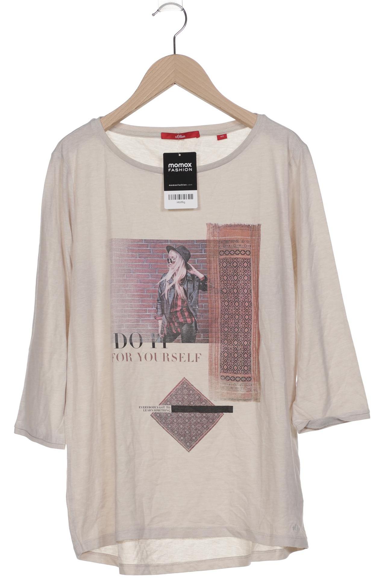 

s.Oliver Damen Langarmshirt, beige, Gr. 40
