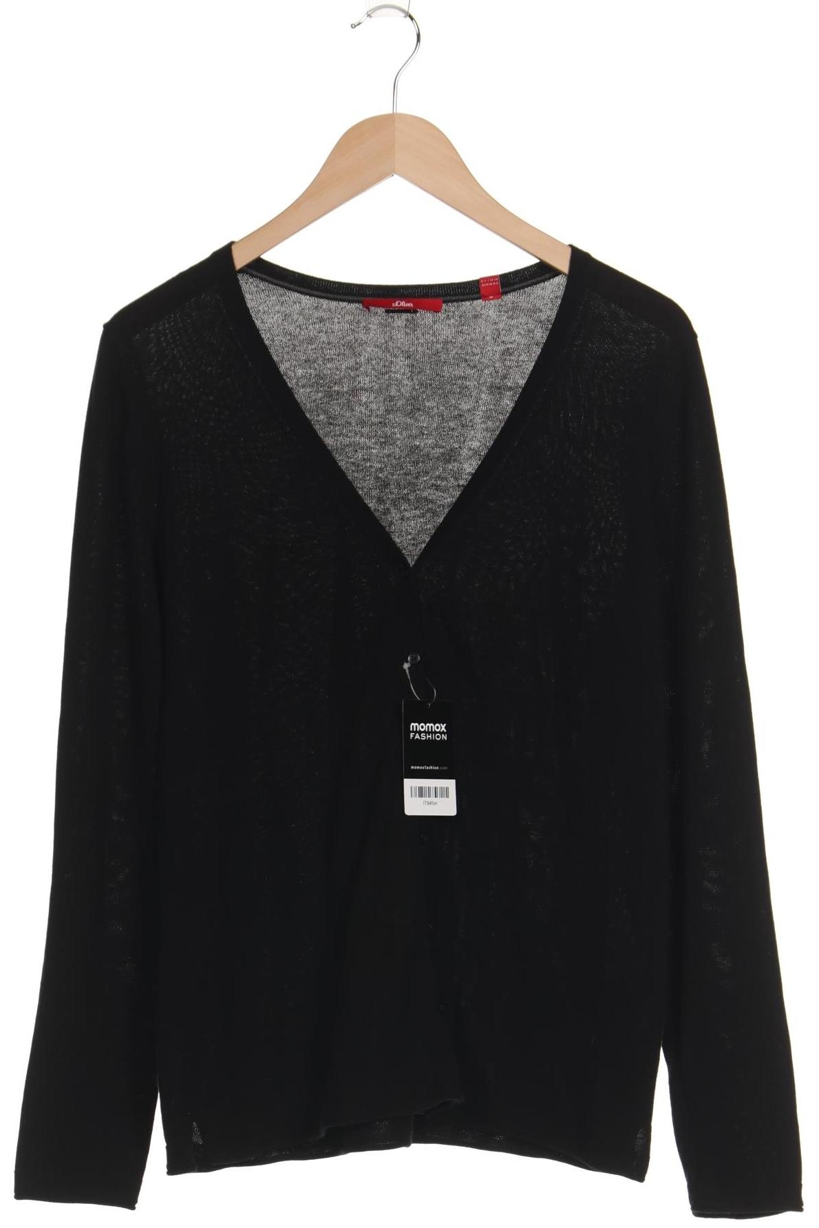 

s.Oliver Damen Strickjacke, schwarz, Gr. 42