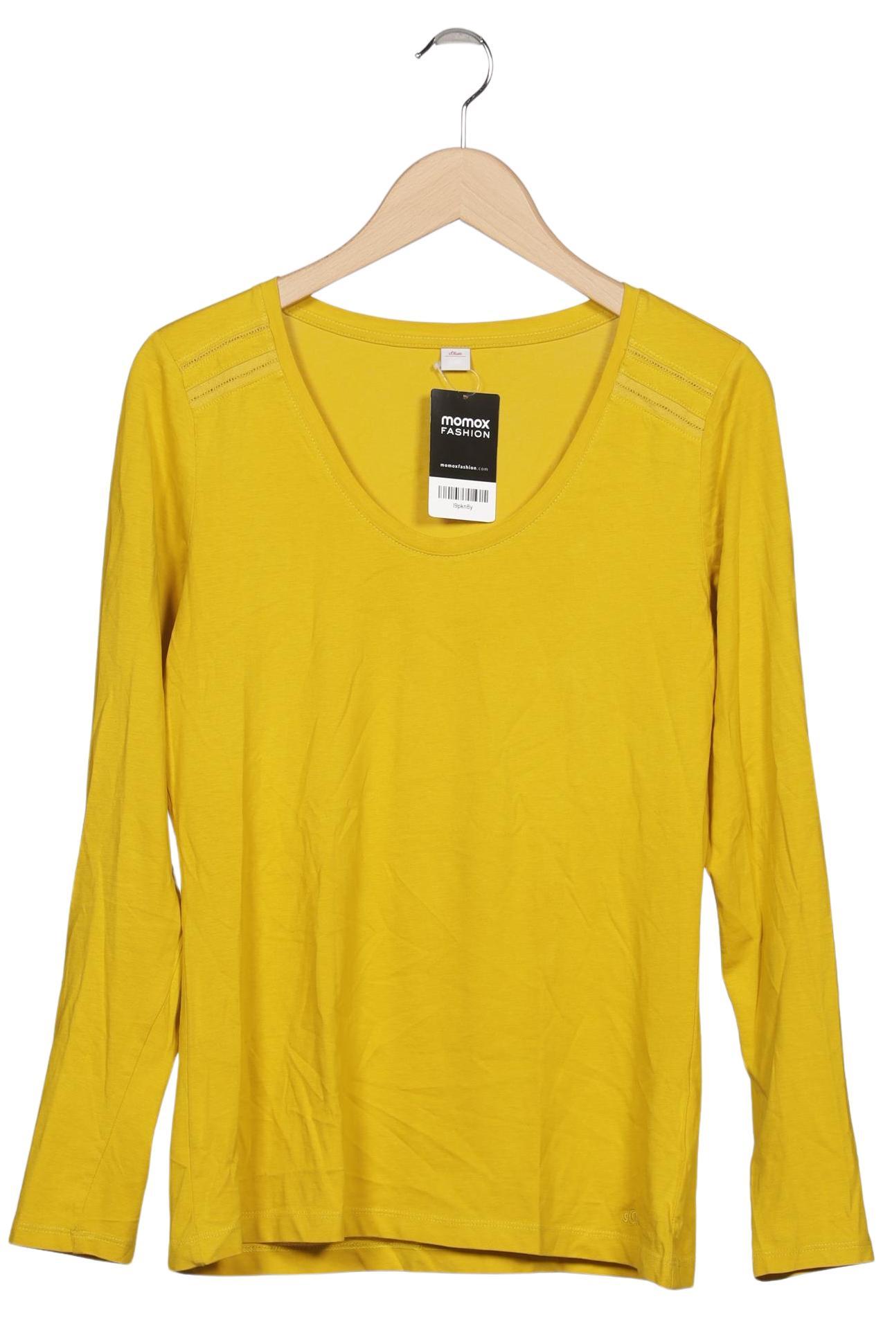 

s.Oliver Damen Langarmshirt, gelb, Gr. 38