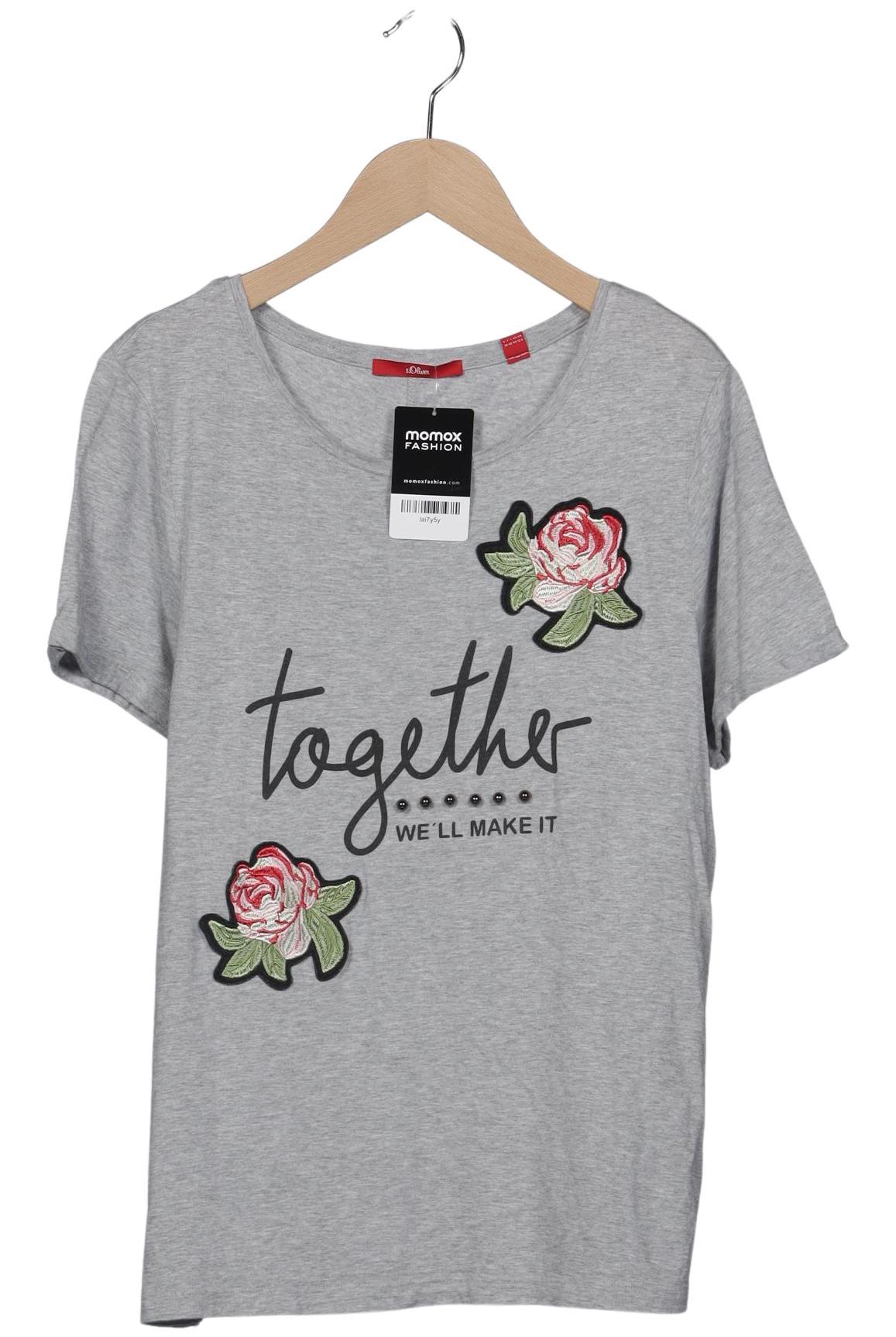

s.Oliver Damen T-Shirt, grau, Gr. 38