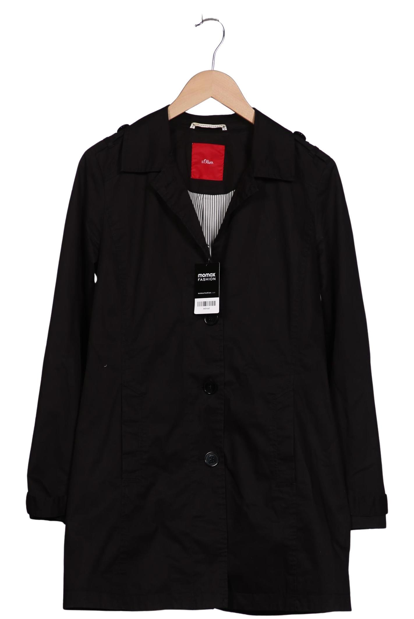 

s.Oliver Damen Mantel, schwarz, Gr. 38
