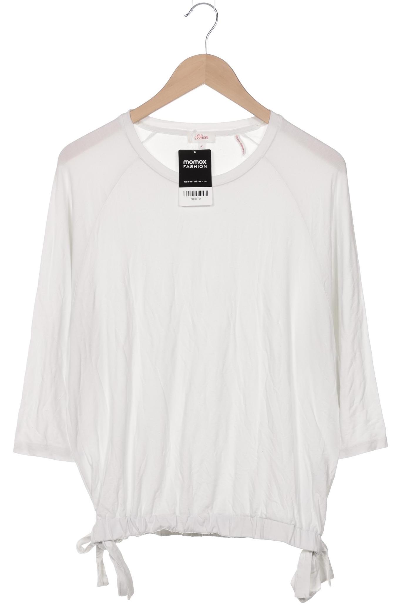 

s.Oliver Damen Langarmshirt, weiß, Gr. 40