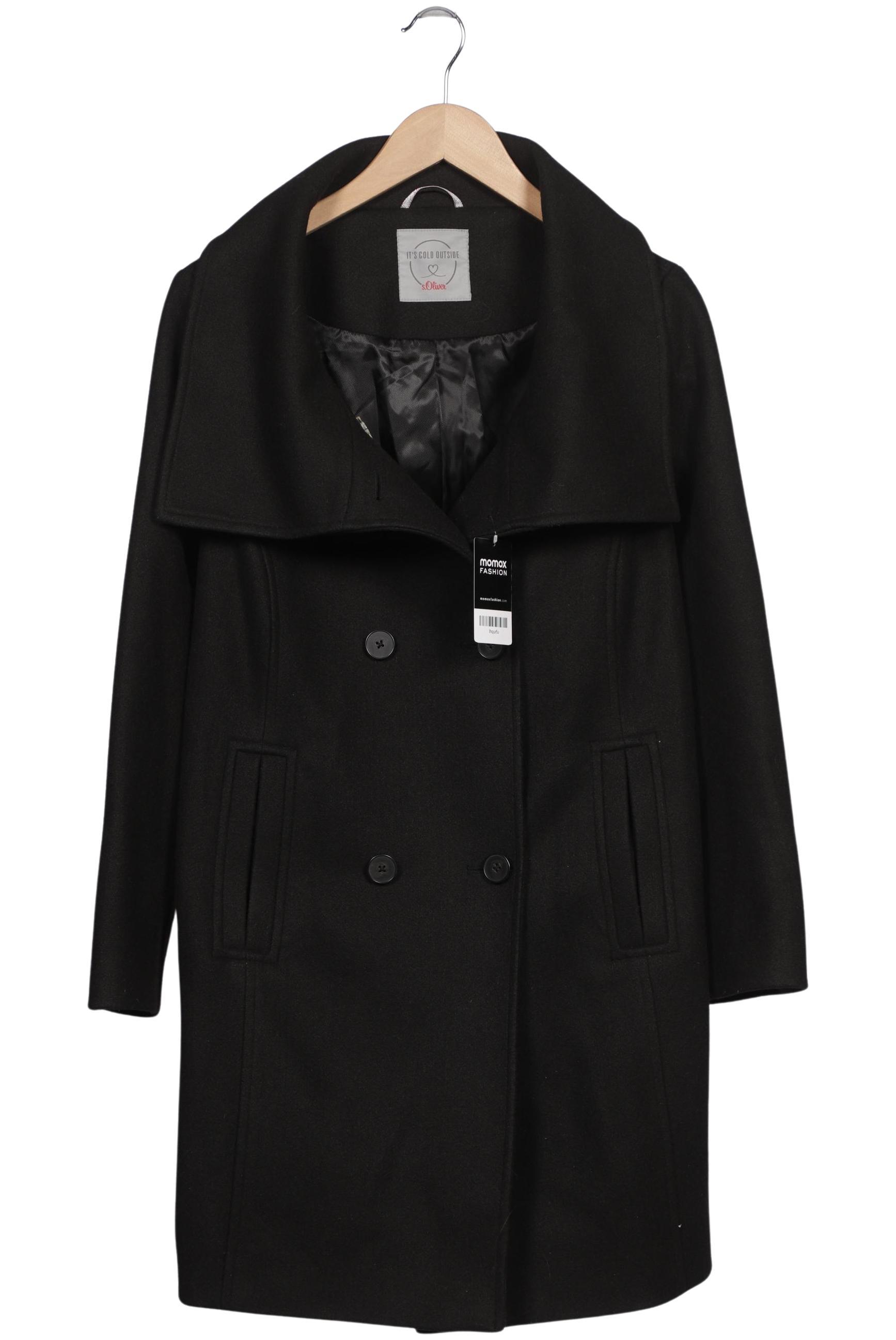 

s.Oliver Damen Mantel, schwarz, Gr. 40