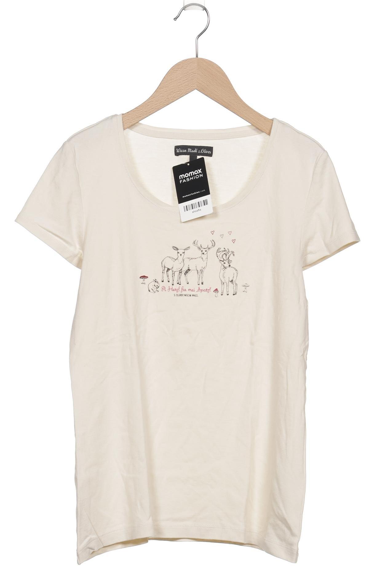 

s.Oliver Damen T-Shirt, cremeweiß, Gr. 40