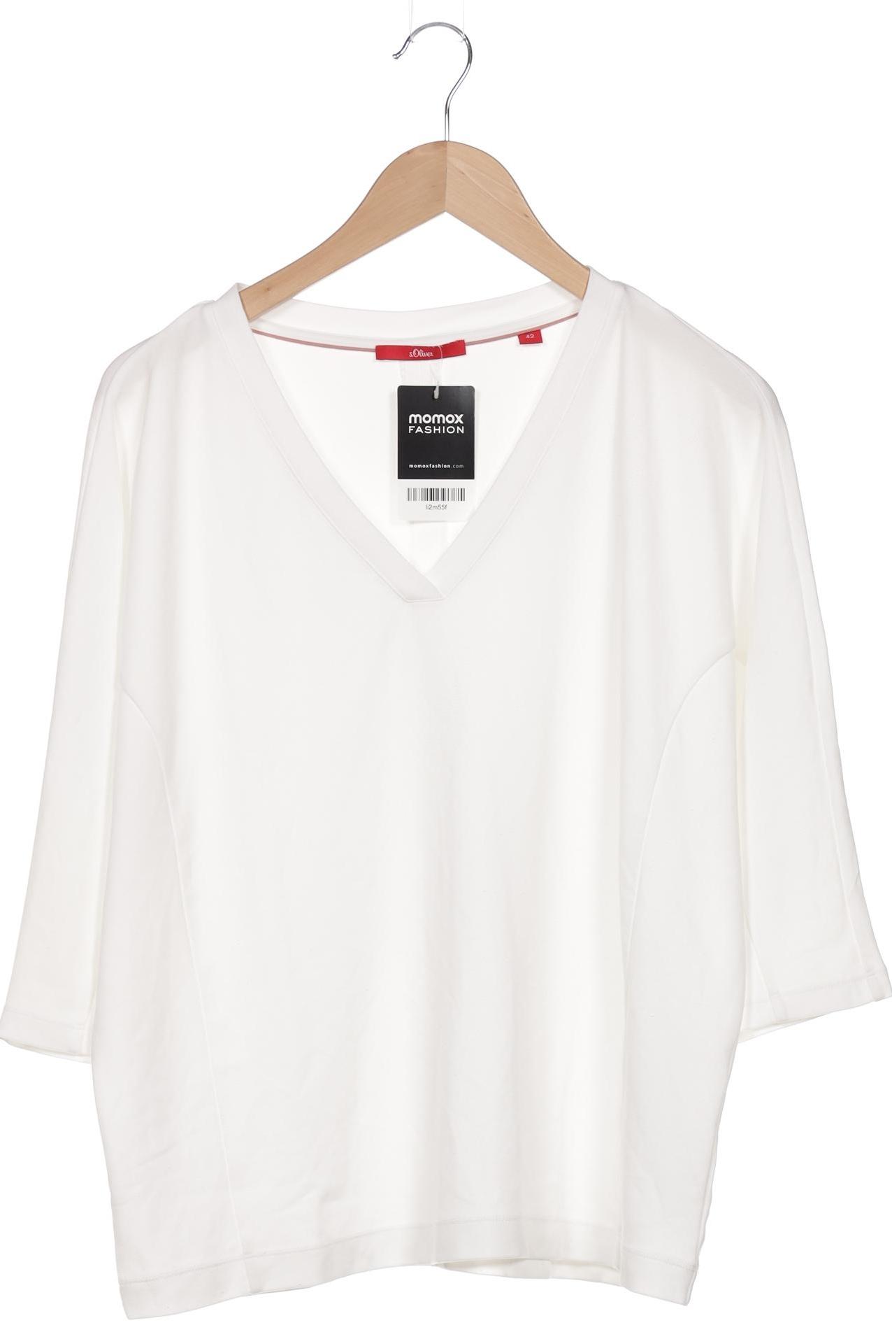 

s.Oliver Damen Langarmshirt, weiß, Gr. 42