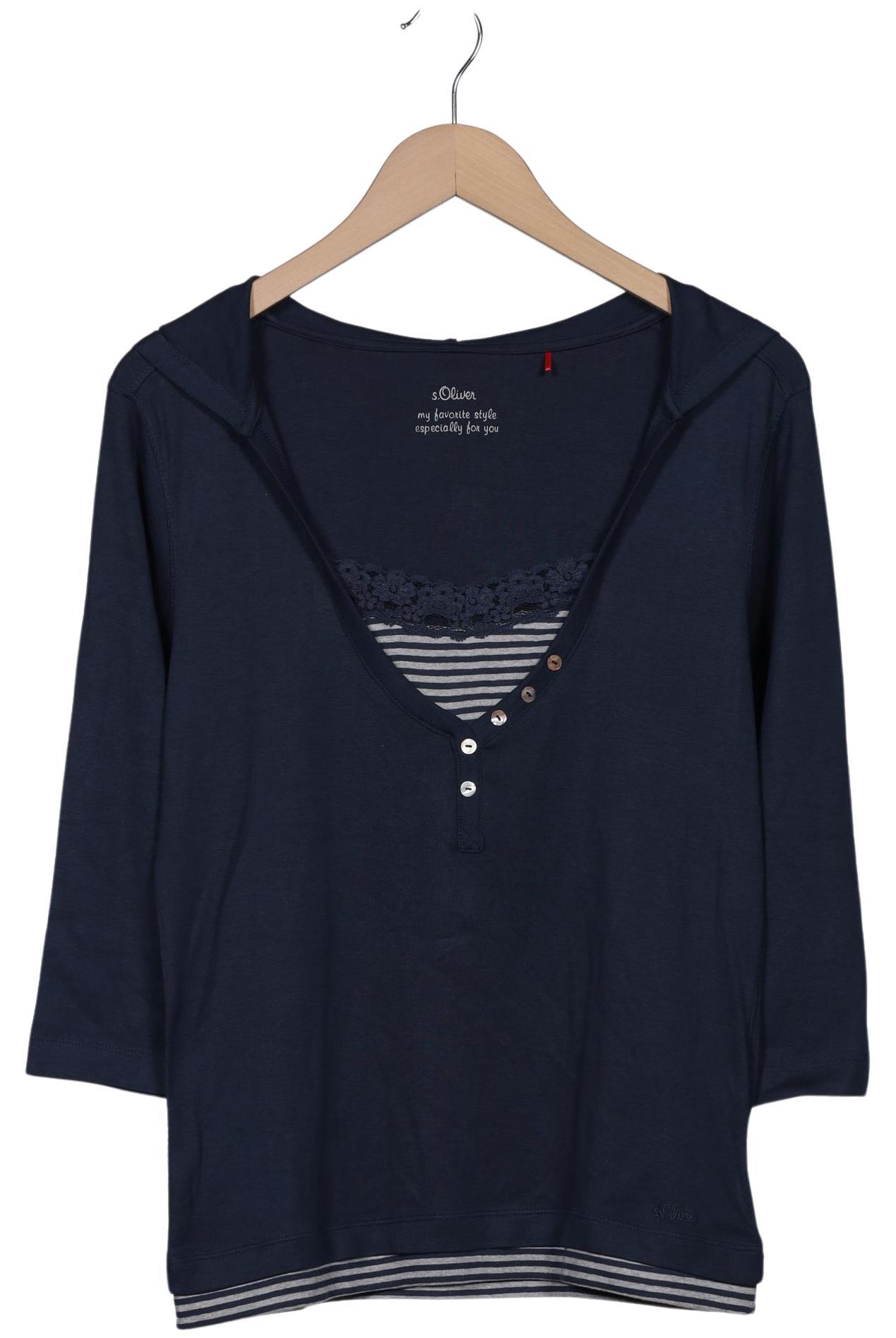 

s.Oliver Damen Langarmshirt, marineblau, Gr. 40