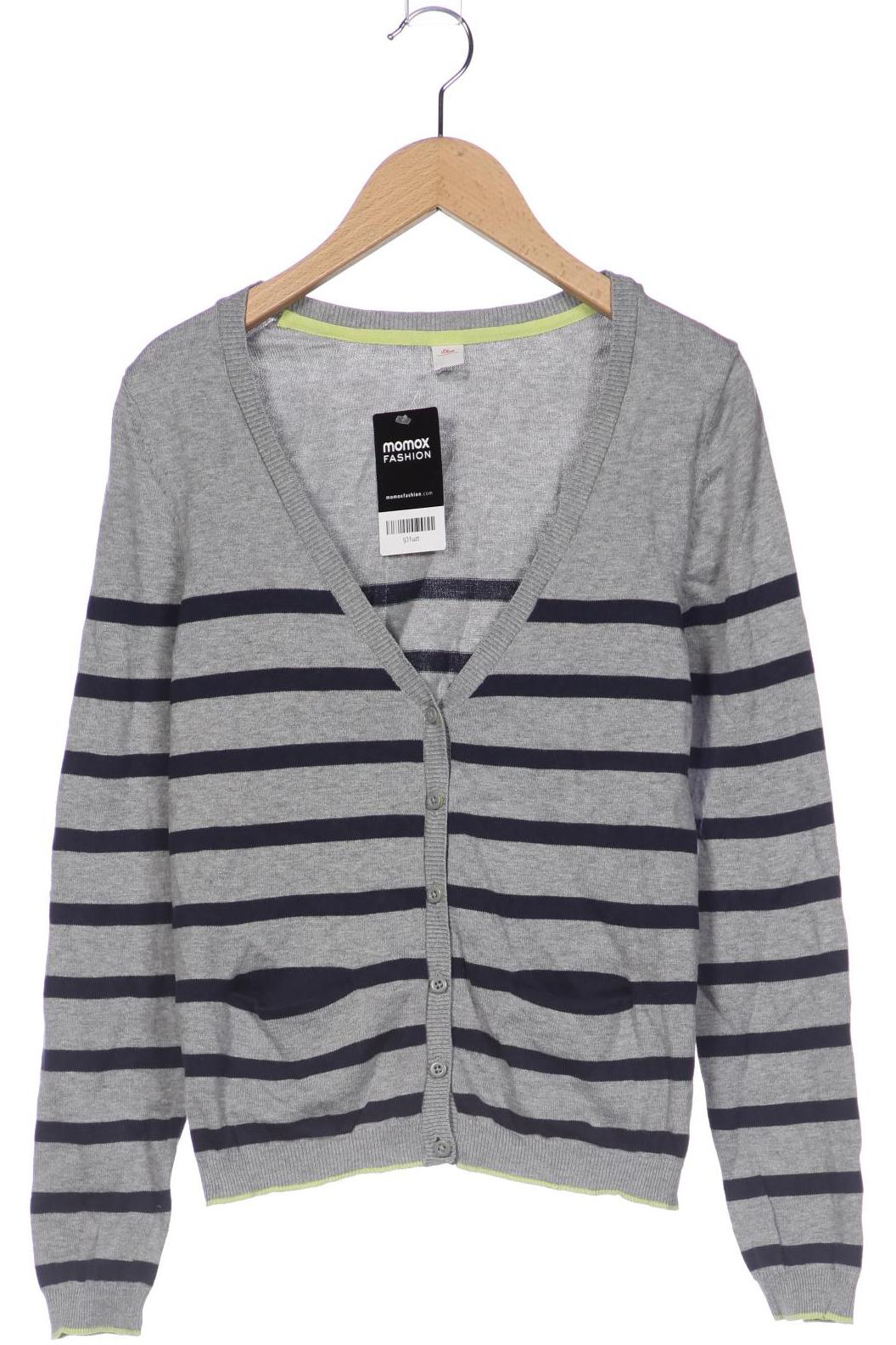 

s.Oliver Damen Strickjacke, grau, Gr. 34