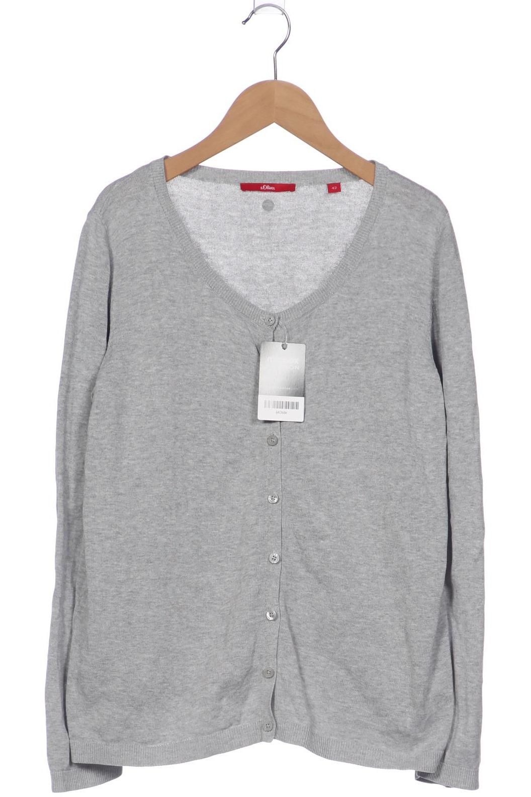

s.Oliver Damen Strickjacke, grau, Gr. 42