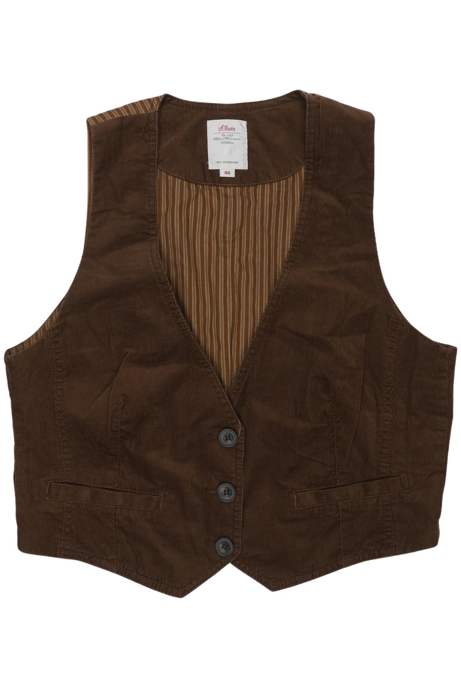 

s.Oliver Damen Weste, braun, Gr. 40