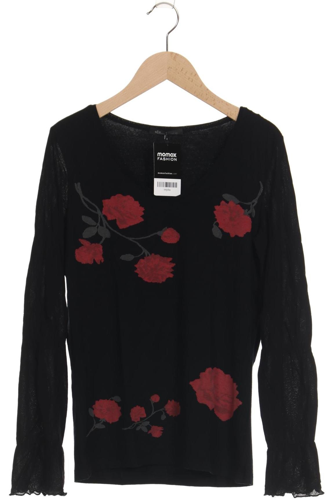 

s.Oliver Damen Langarmshirt, schwarz, Gr. 36