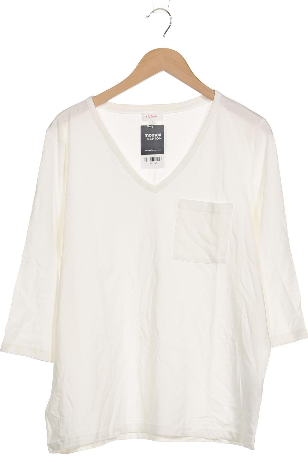 

s.Oliver Damen Langarmshirt, weiß, Gr. 46