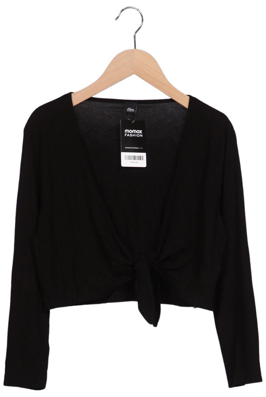 

s.Oliver Damen Strickjacke, schwarz, Gr. 38